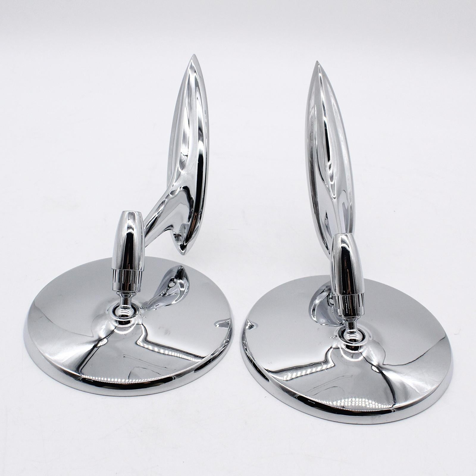 Round Bowtie Outside Rearview Mirrors Accessories for Corvair 1963-1965