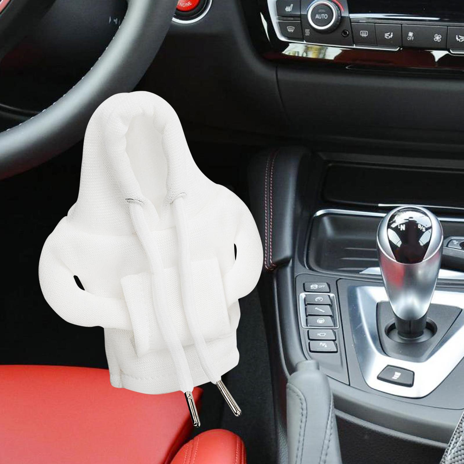 Car Gear Shift Hoodie Cover Shifter Decor Lightweight Auto Gear Handle Cover White