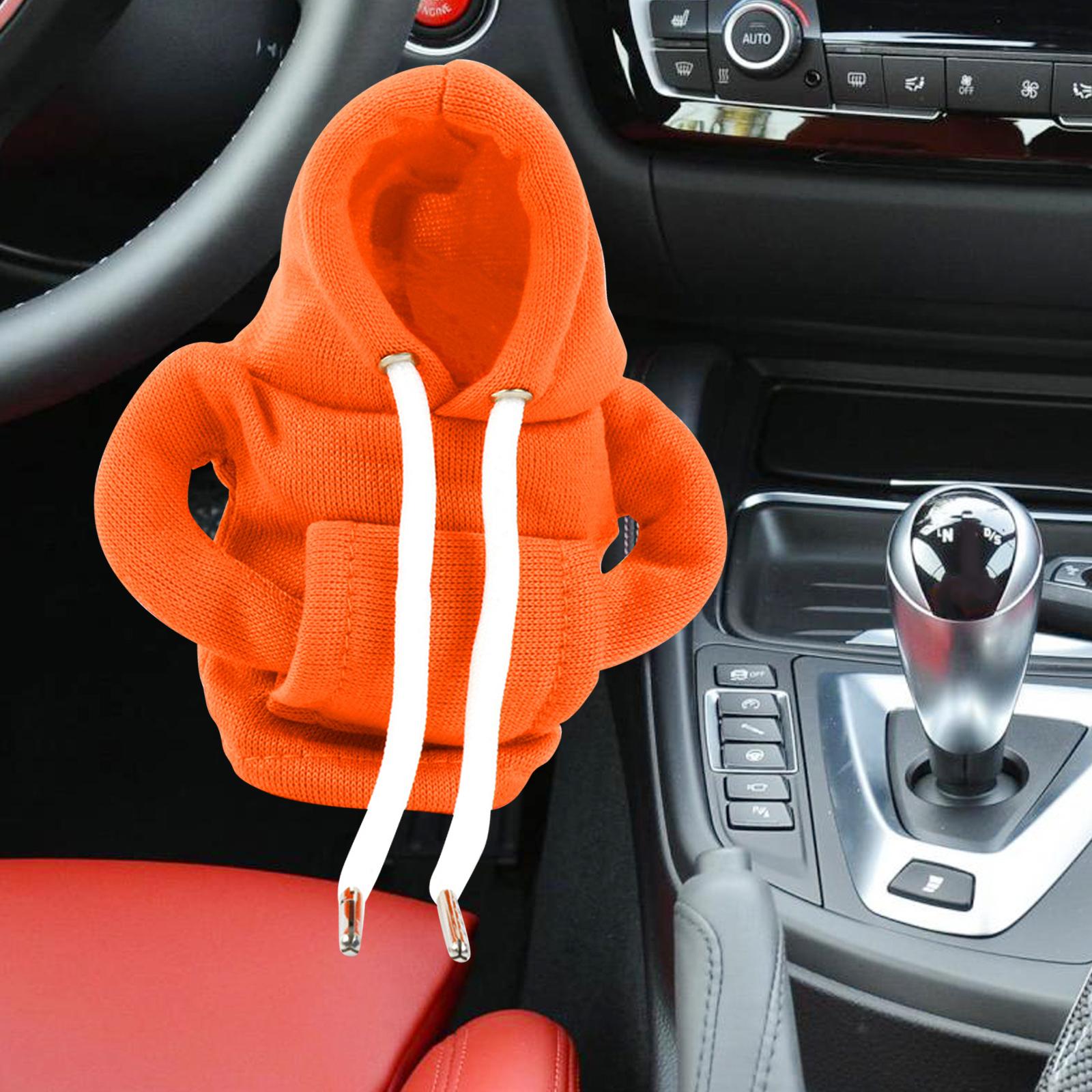 Car Gear Shift Hoodie Cover Shifter Decor Lightweight Auto Gear Handle Cover Orange