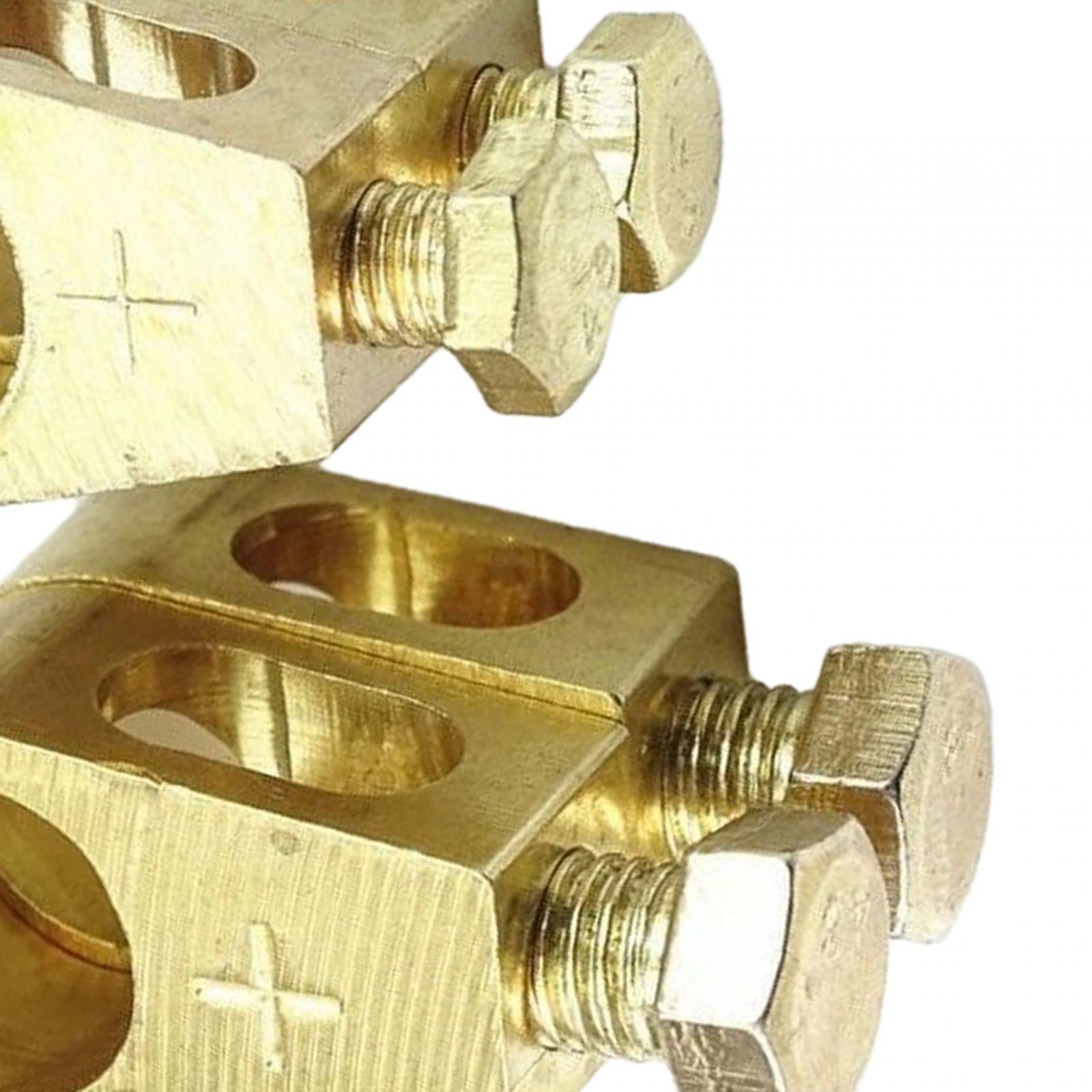 2 Pieces Pure Copper Battery Terminals Battery Terminal Connector Clamps