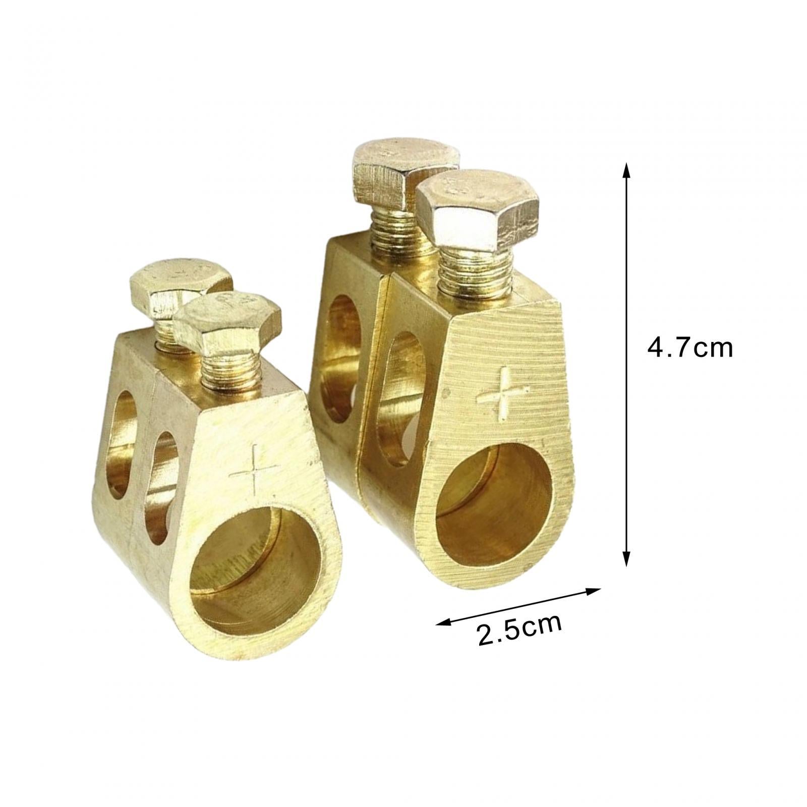 2 Pieces Pure Copper Battery Terminals Battery Terminal Connector Clamps