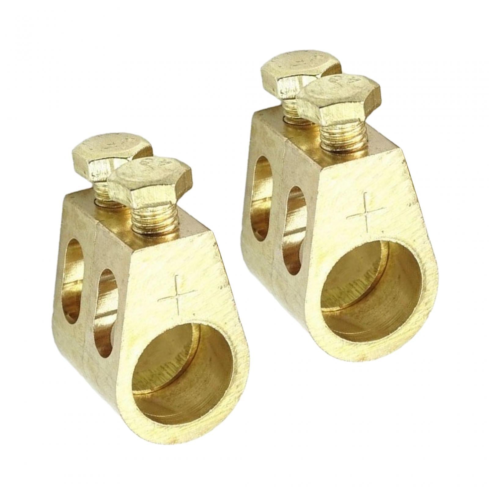 2 Pieces Pure Copper Battery Terminals Battery Terminal Connector Clamps