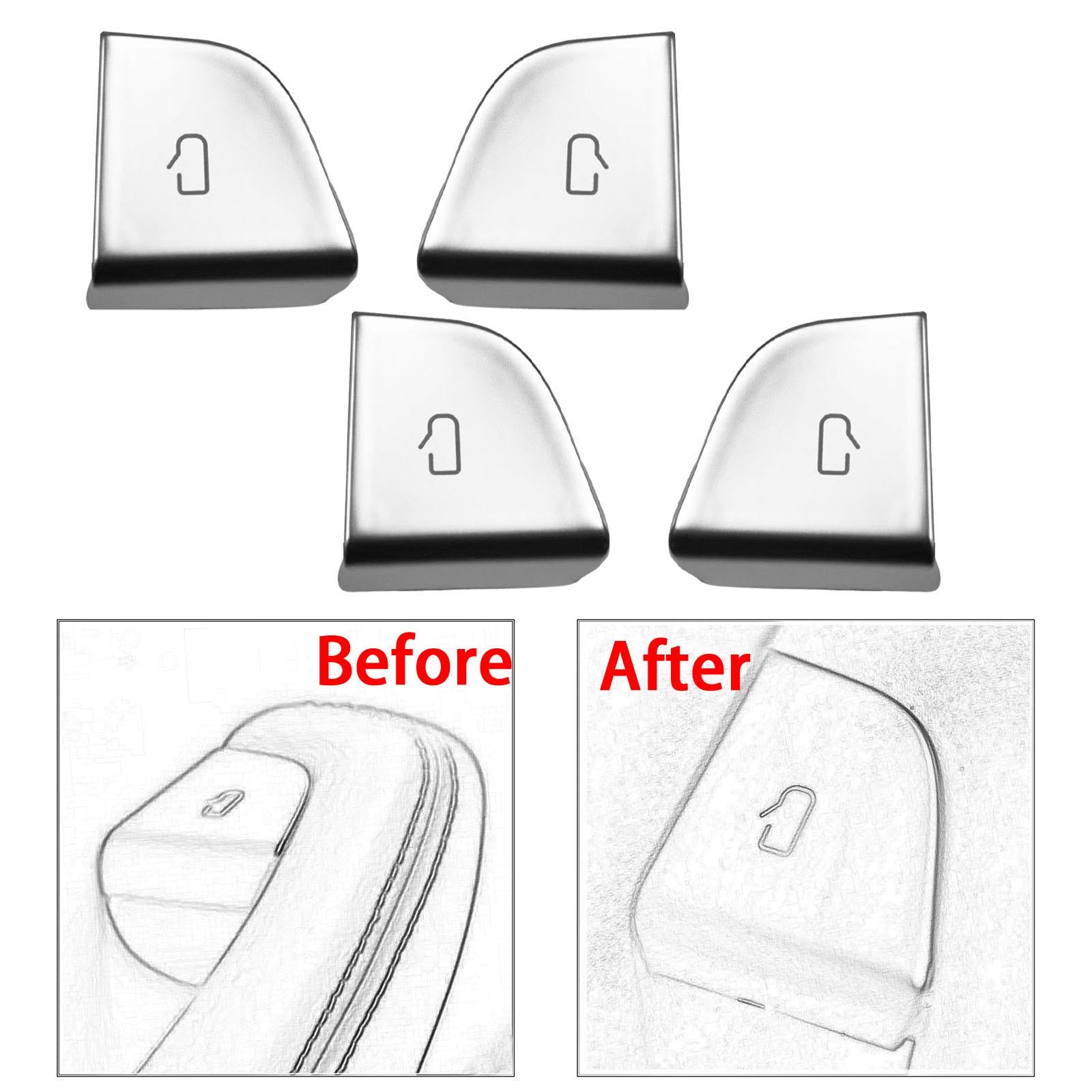 4 Pieces Door Opening Button Stickers Professional for Model 3 Accessories