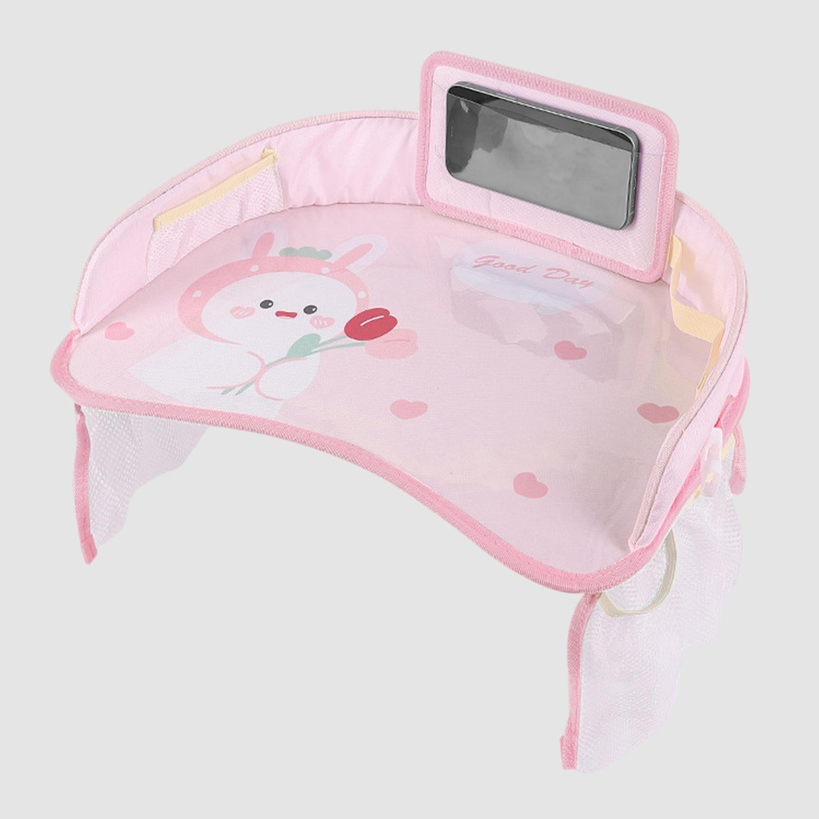 Kids Tour Tray for Baby Car Seat Storage Child Safety Car Seat Table Mat round rabbit