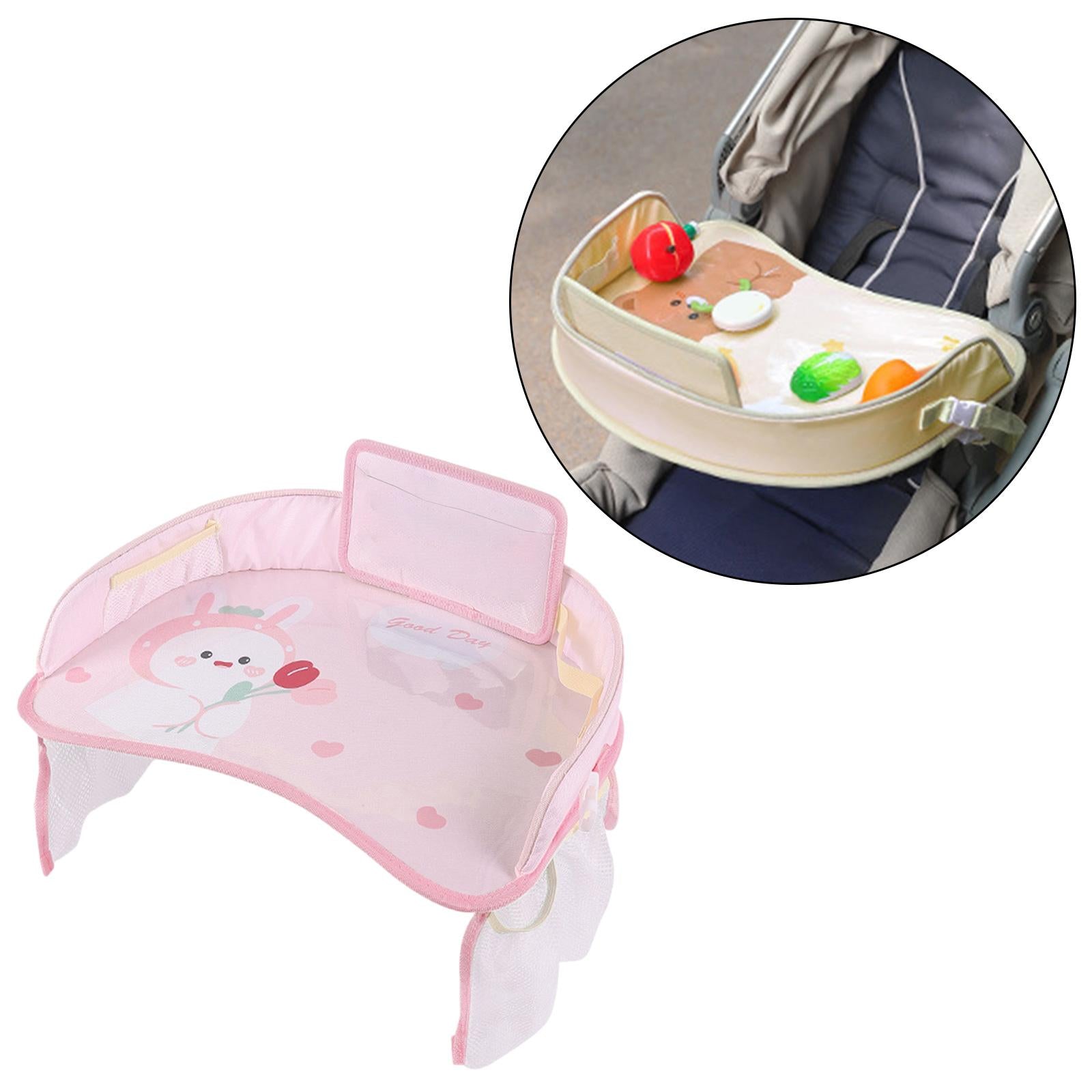 Kids Tour Tray for Baby Car Seat Storage Child Safety Car Seat Table Mat round rabbit