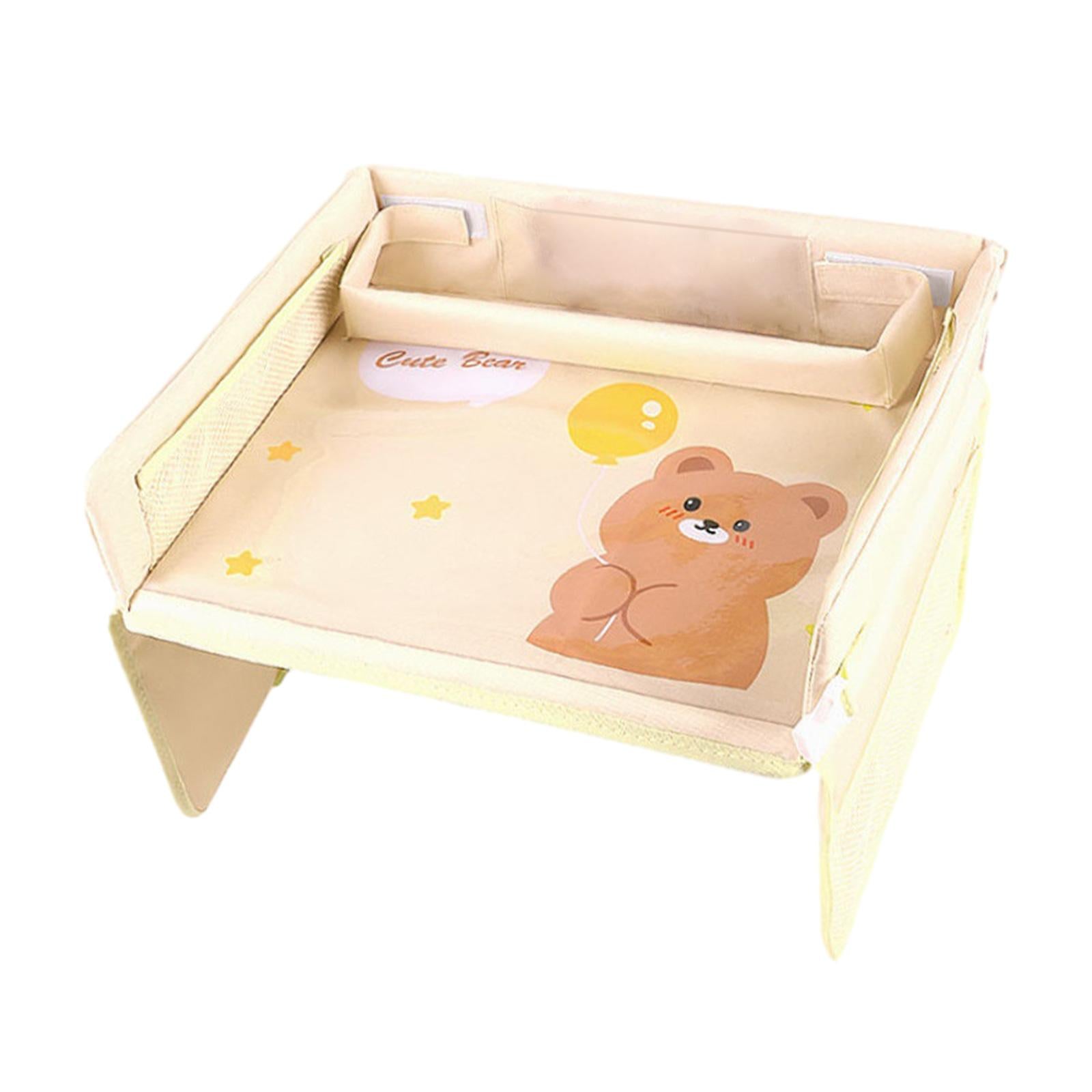 Kids Tour Tray for Baby Car Seat Storage Child Safety Car Seat Table Mat square bear