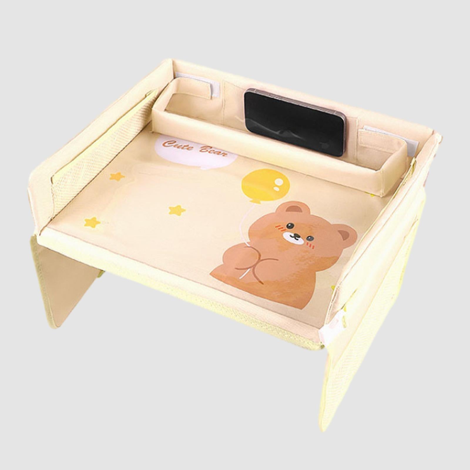Kids Tour Tray for Baby Car Seat Storage Child Safety Car Seat Table Mat square bear