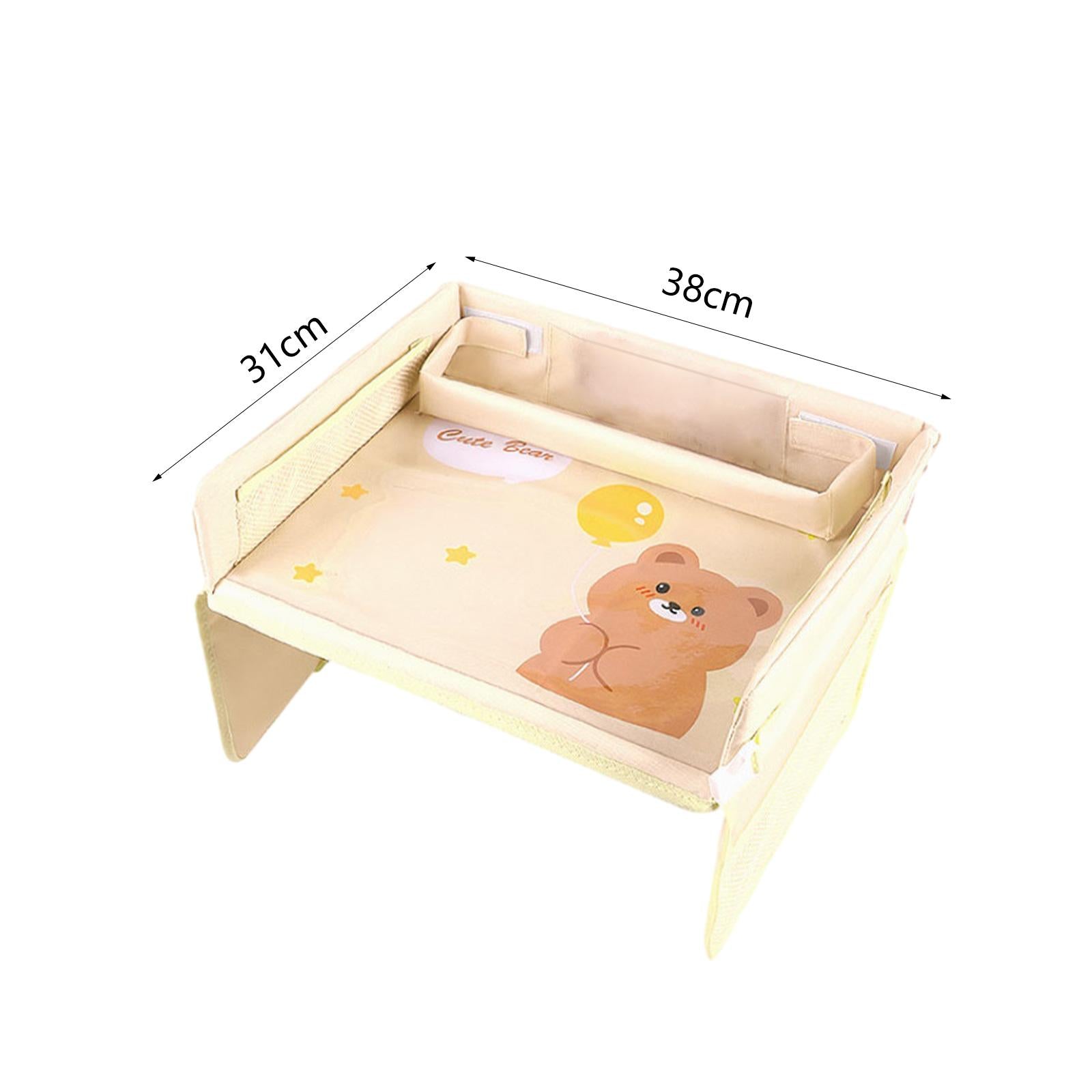Kids Tour Tray for Baby Car Seat Storage Child Safety Car Seat Table Mat square bear