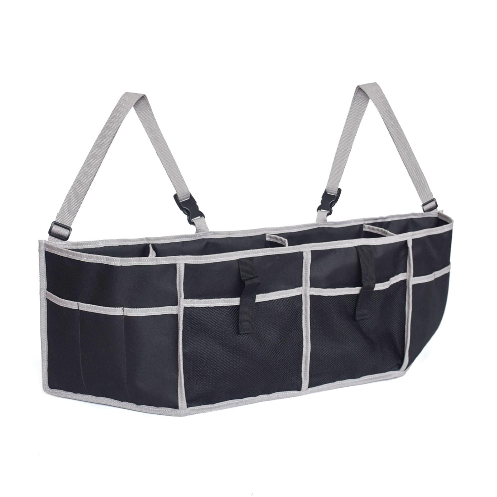 Car Backseat Storage Bag Trunk Organizer with Mesh Pockets Durable Versatile