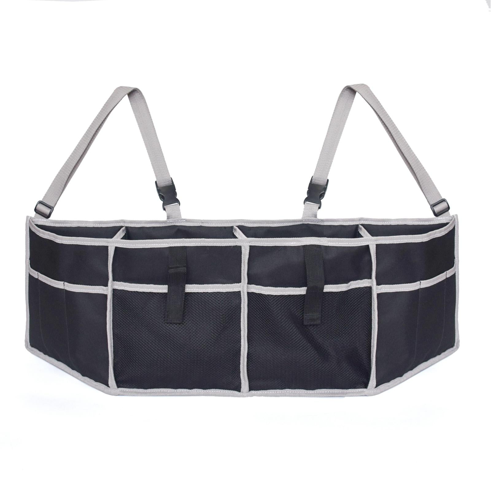 Car Backseat Storage Bag Trunk Organizer with Mesh Pockets Durable Versatile