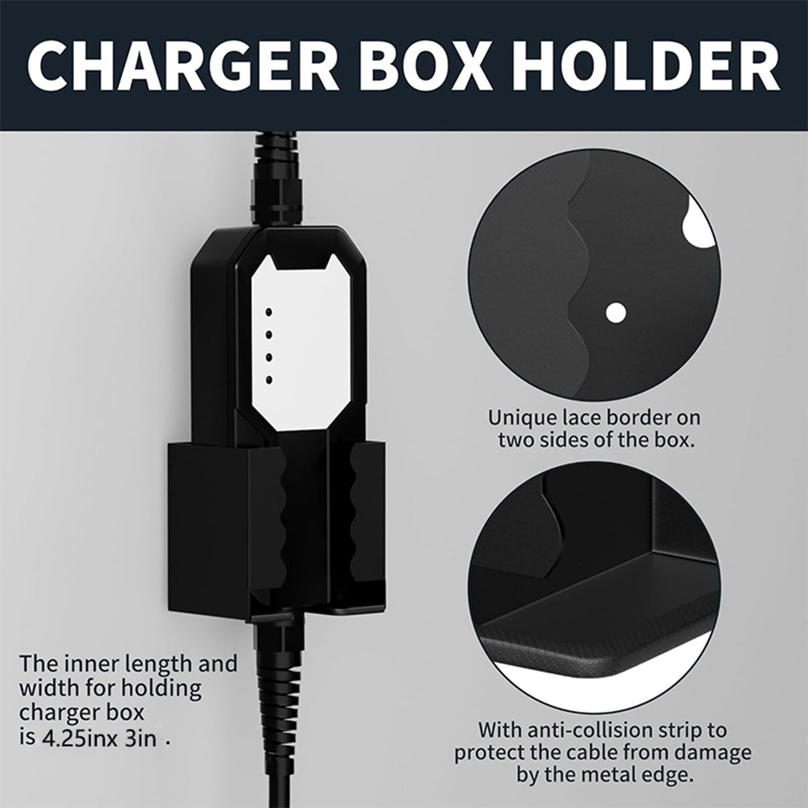 EV Charging Holder Set Waterproof EV Charging Nozzle Holster Dock and J Hook