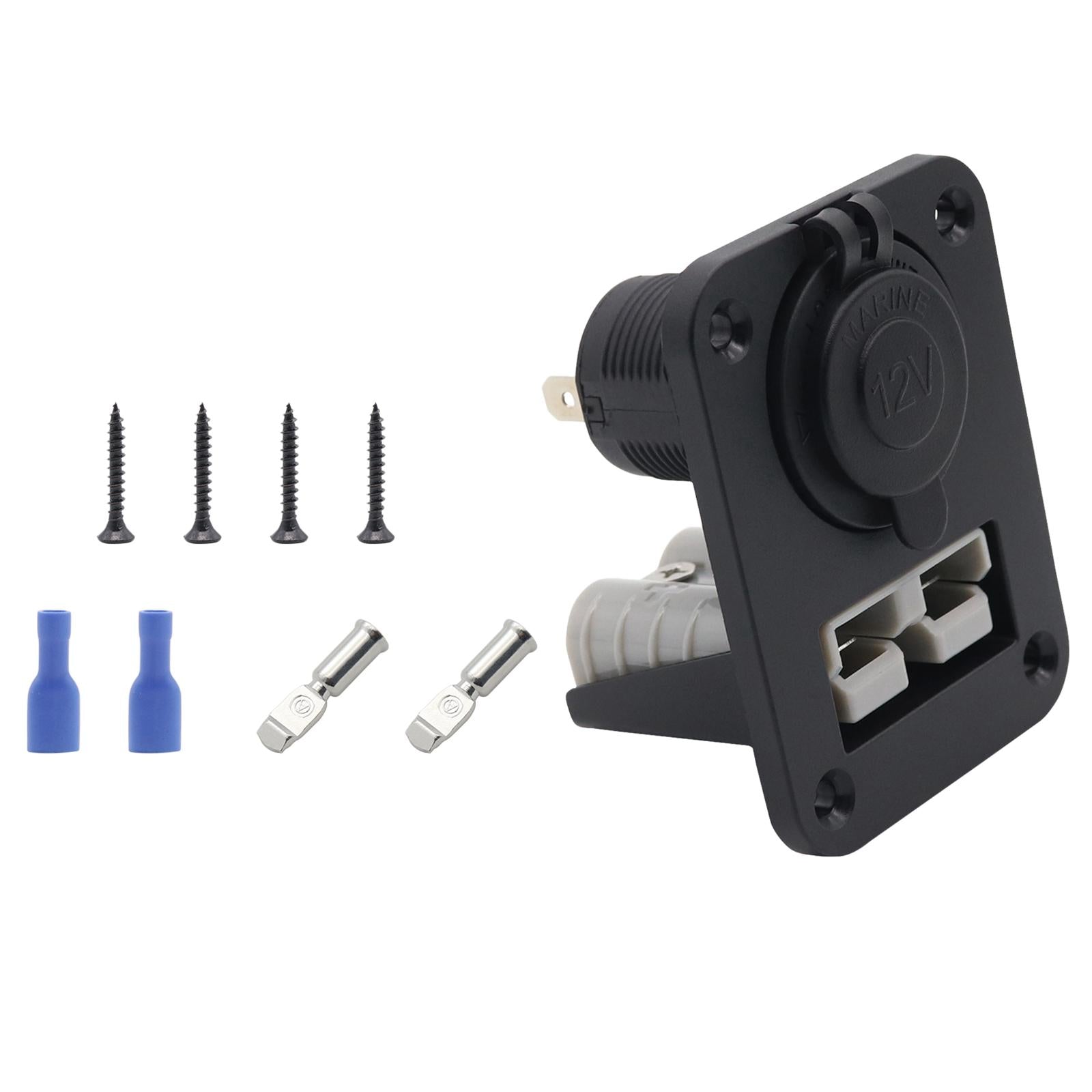 Plug Flush Mount Lighter Socket Marine Accessories RV Mounting Bracket Panel