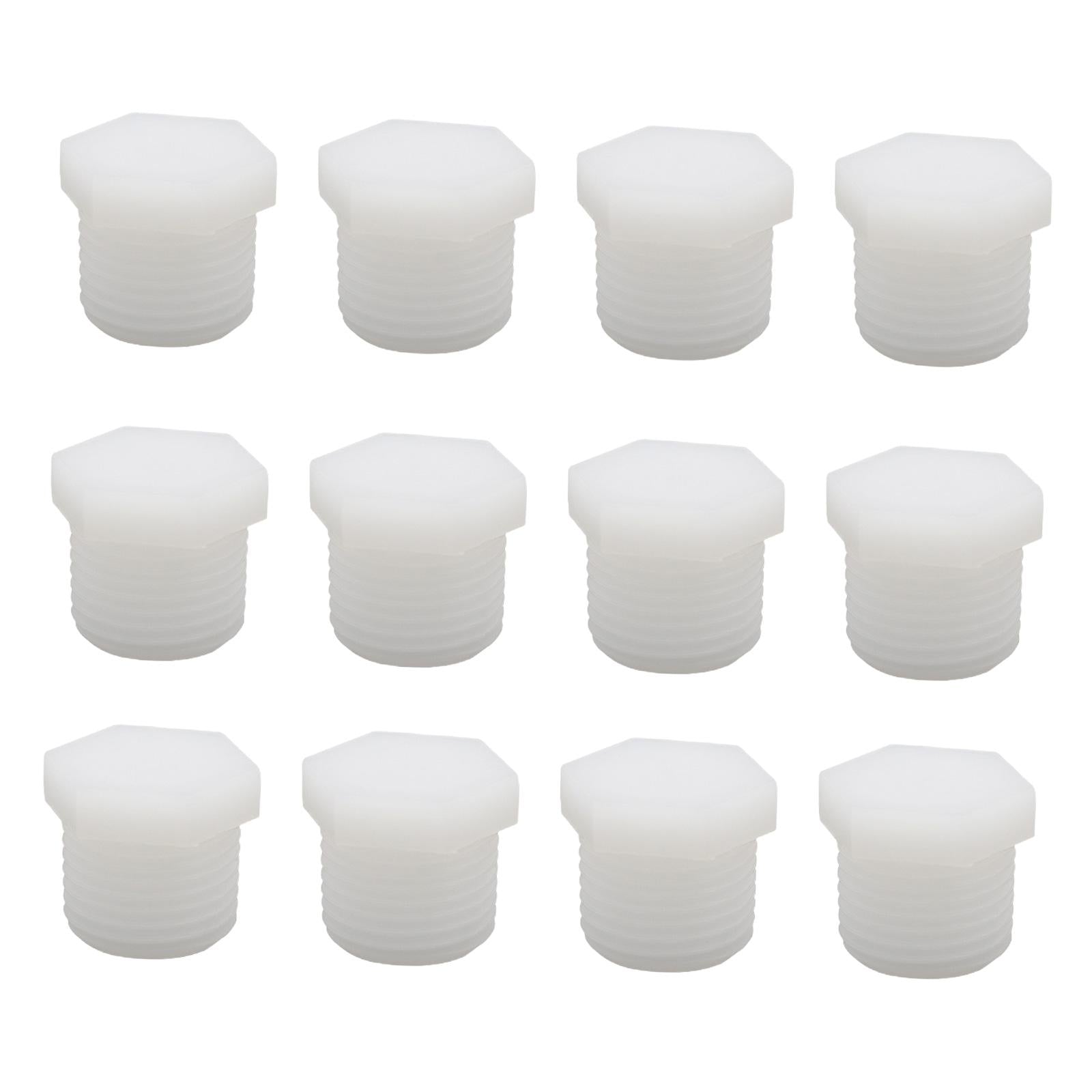12 Pieces RV Hot Water Heater Drain Plug Fittings Replacement PVC Drain Plug