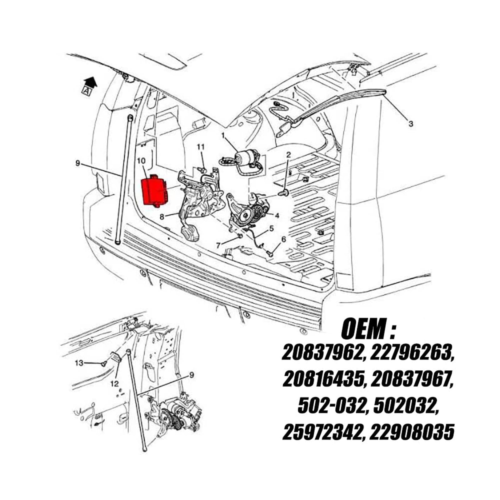 Rear Liftgate Control Module Replacement Compatible Car Accessories 20837962