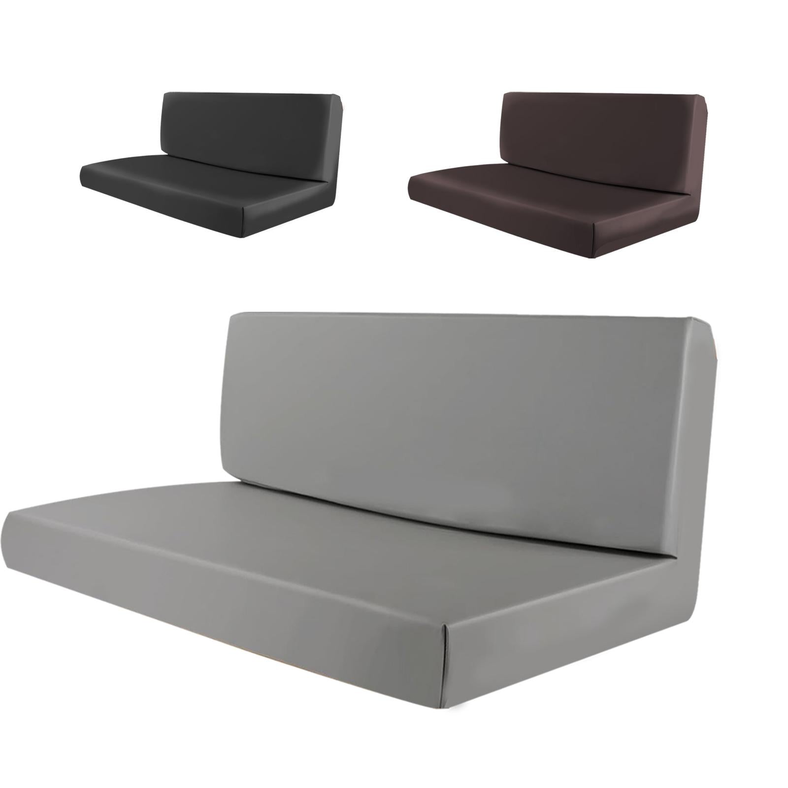 RV Dinette Cushion Covers Soft PU Leather Trailers Camper Cushion Slipcovers Gray