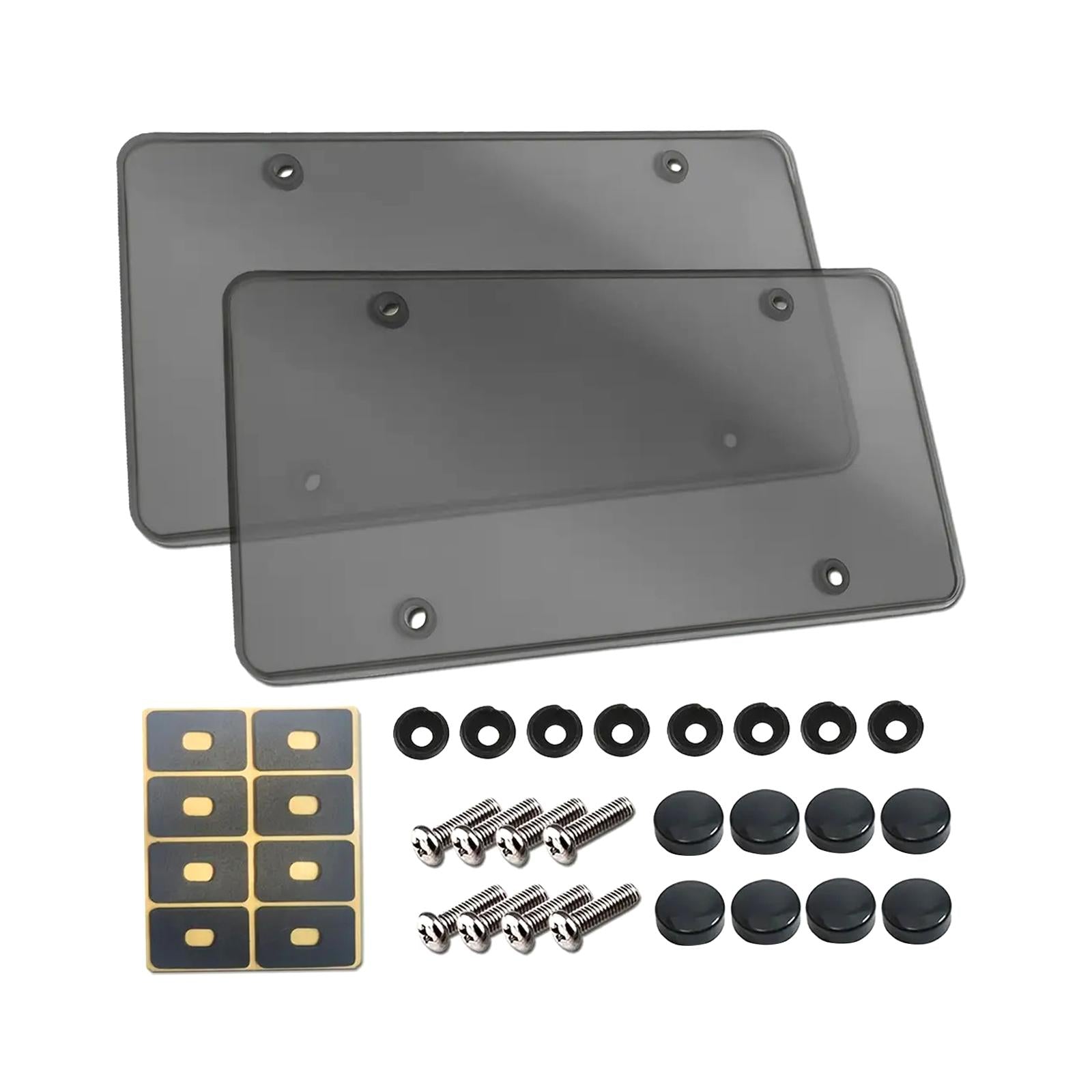 2x Generic License Plate Protector Premium License Plate Protective Cover