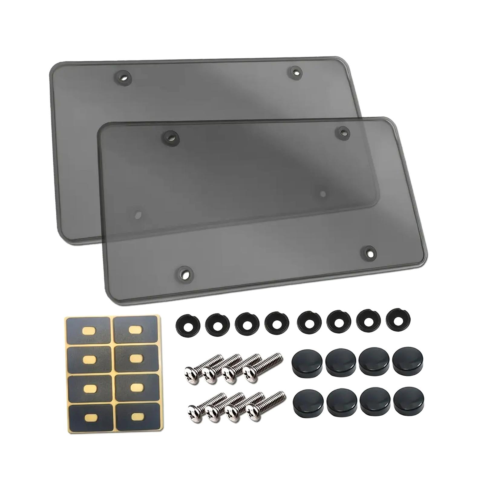 2x Generic License Plate Protector Premium License Plate Protective Cover