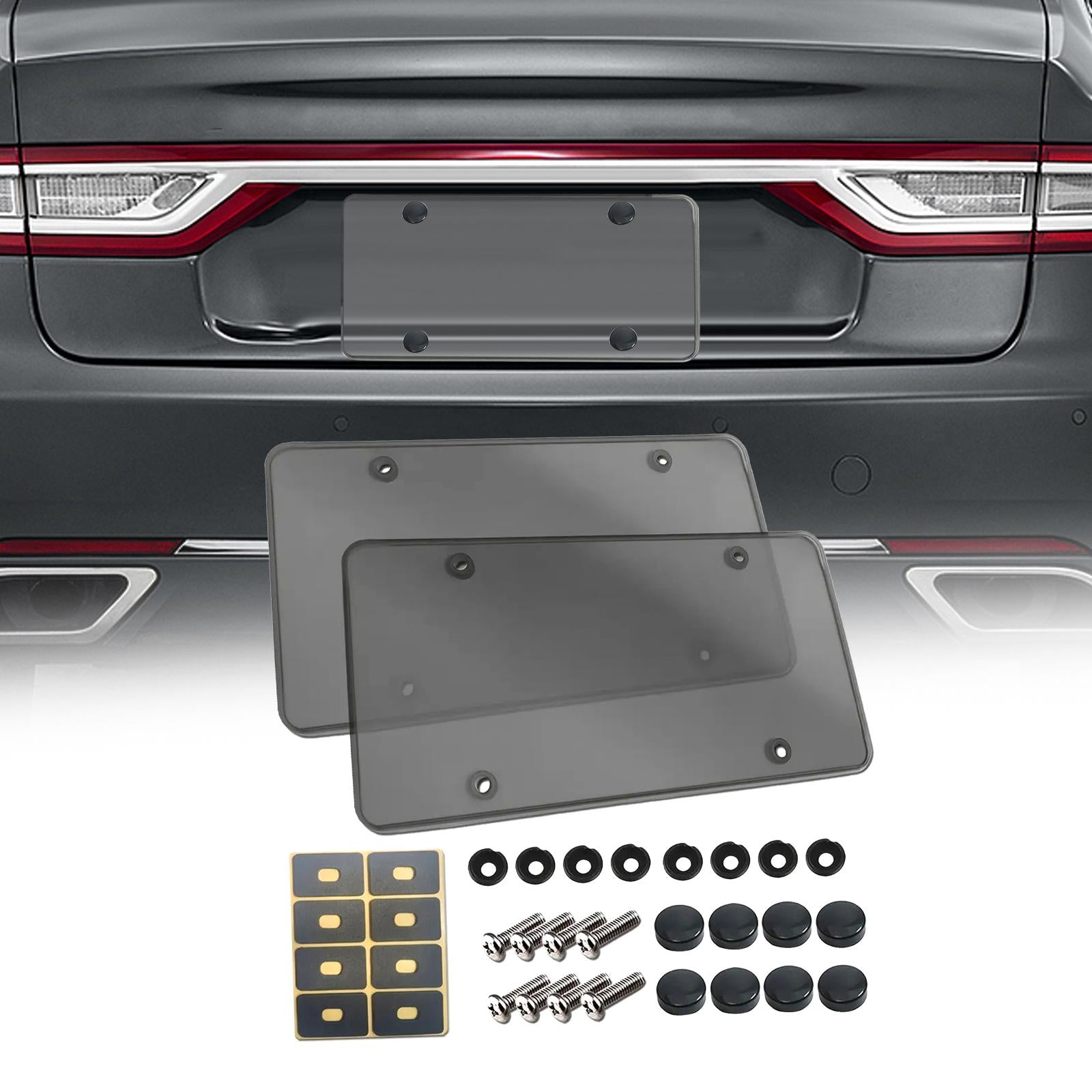 2x Generic License Plate Protector Premium License Plate Protective Cover