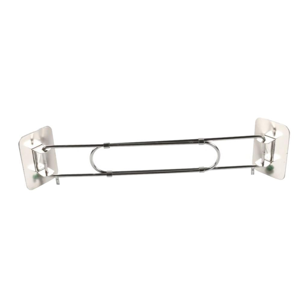 RV Shower Corner Storage Bar Stainless Steel Tension Rod for Corner Shelves