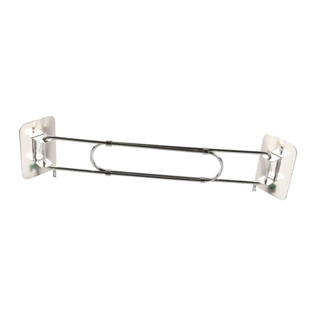 RV Shower Corner Storage Bar Stainless Steel Tension Rod for Corner Shelves