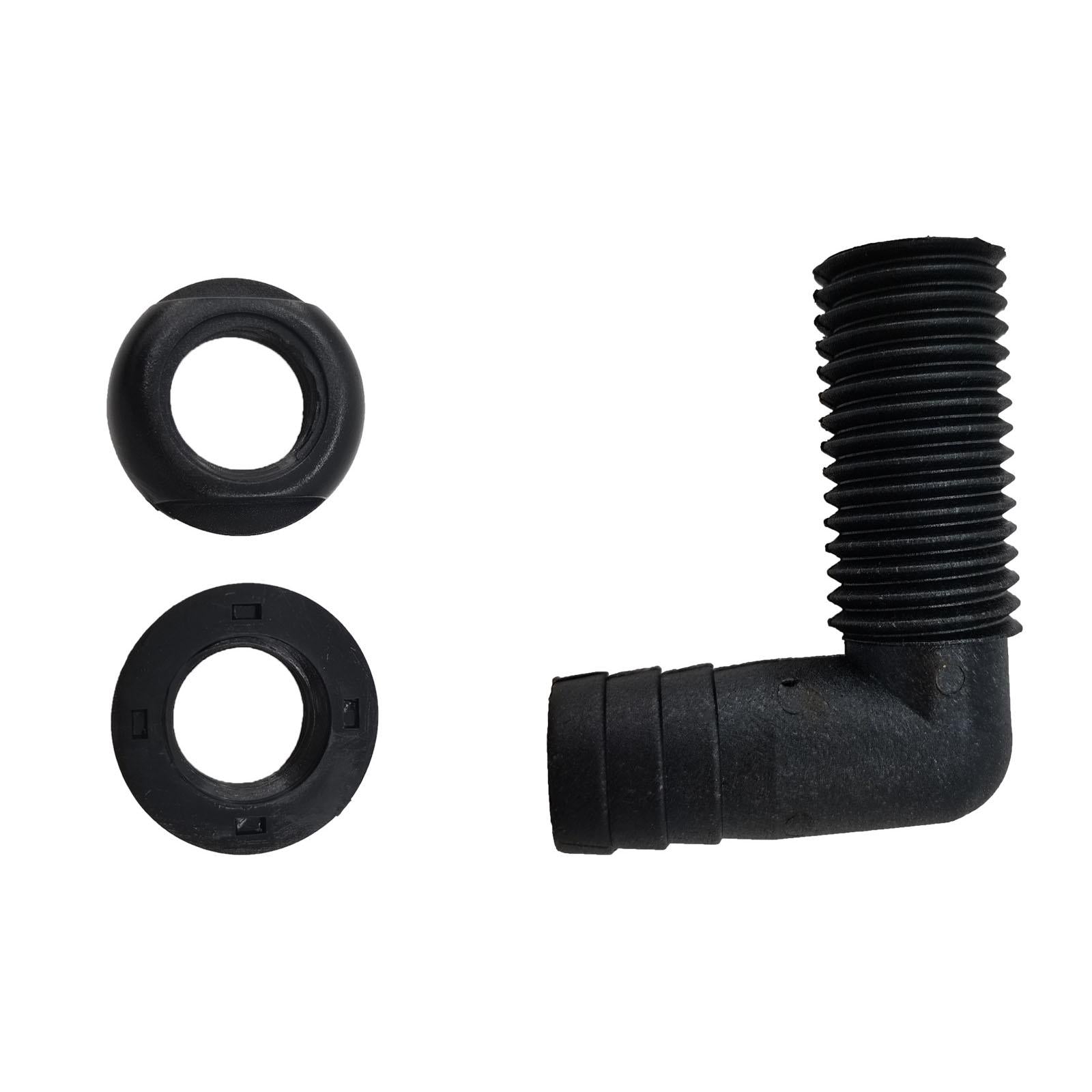 90 Degree thru Hull Connector Fits 3/4 in. Spare Parts for Boat Yachts