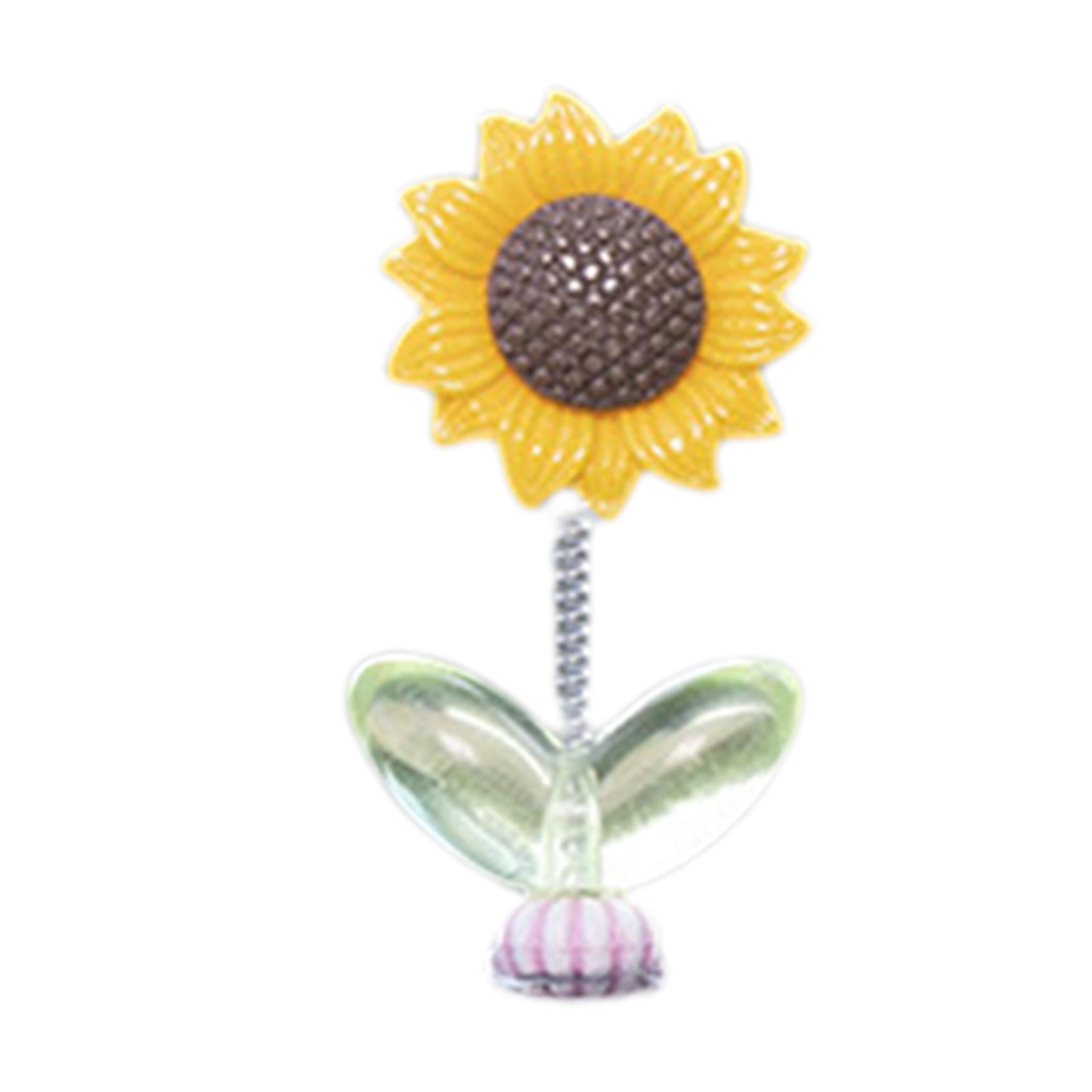 5Pcs Shaking Head Sunflower Dashboard Decoration Car Center Console Ornament