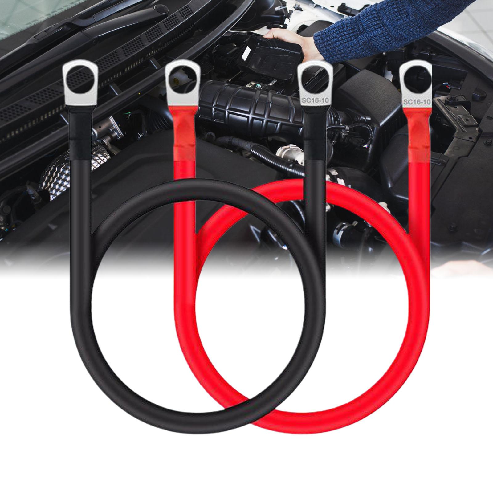 2x Generic AWG 5 Gauge Battery Cables Battery Inverter Cables for Solar 100cm