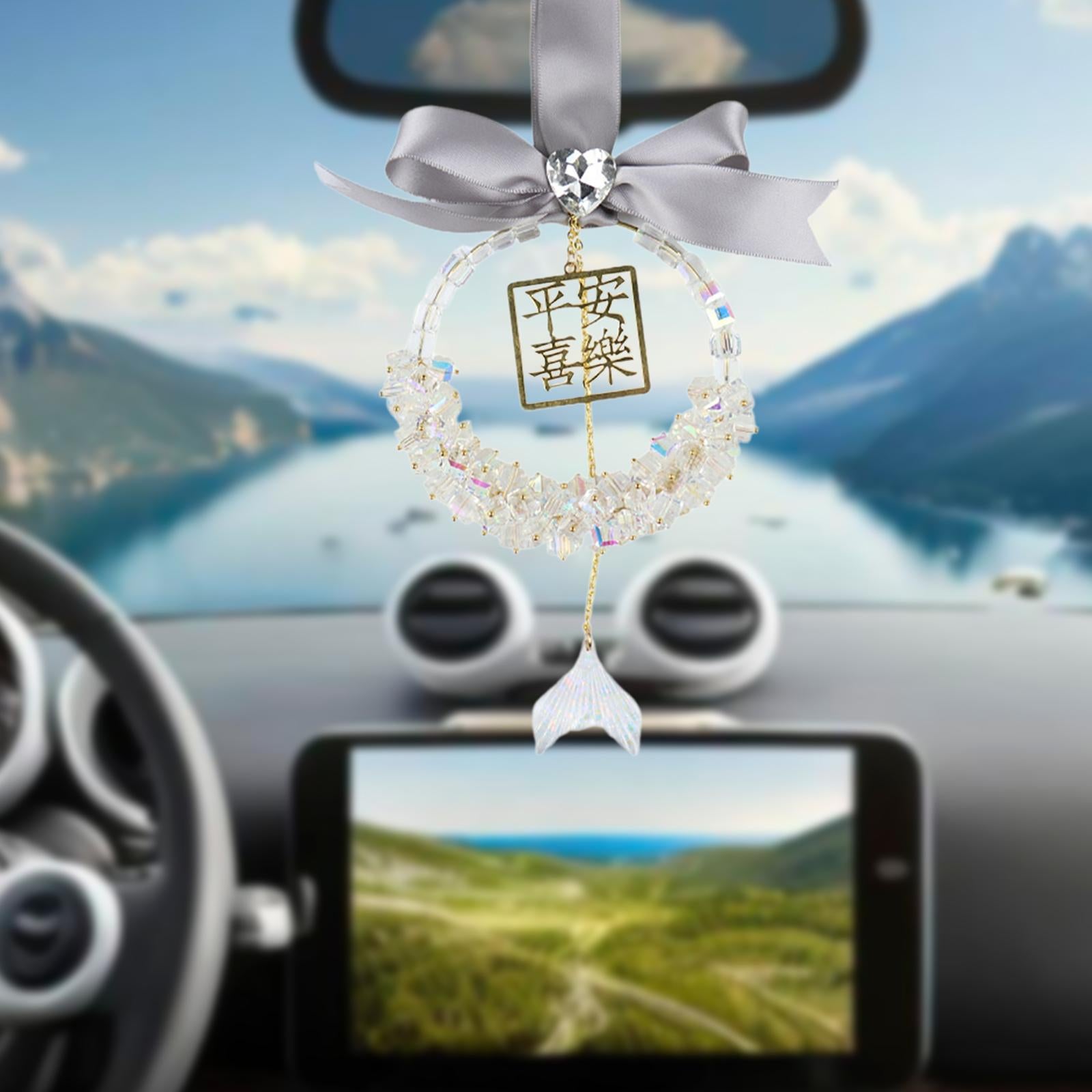 Generic Car Rearview Mirror Pendant Universal Auto Interior Hanging Ornament