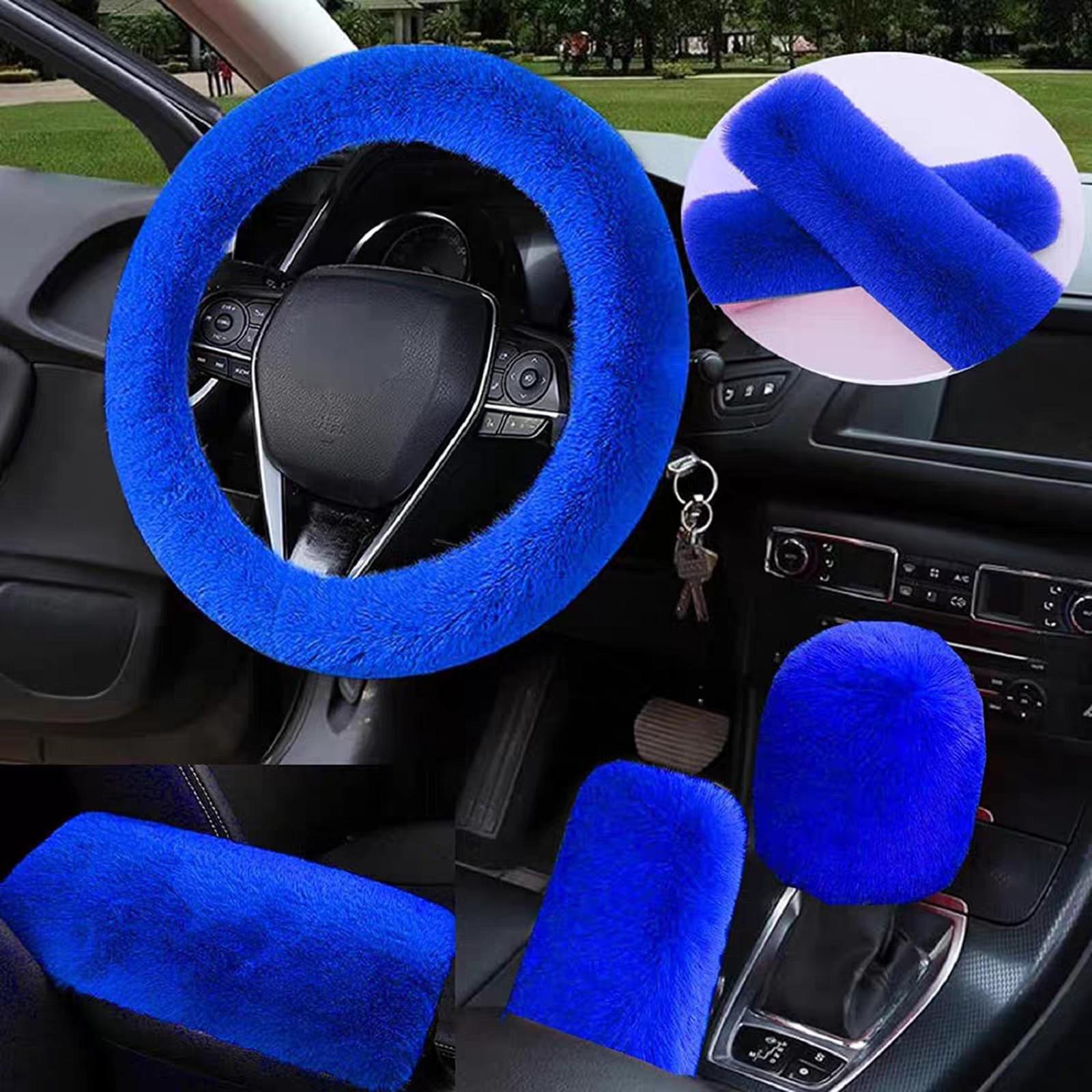 6Pcs Generic Soft Plush Steering Wheel Cover Steering Wheel Handle