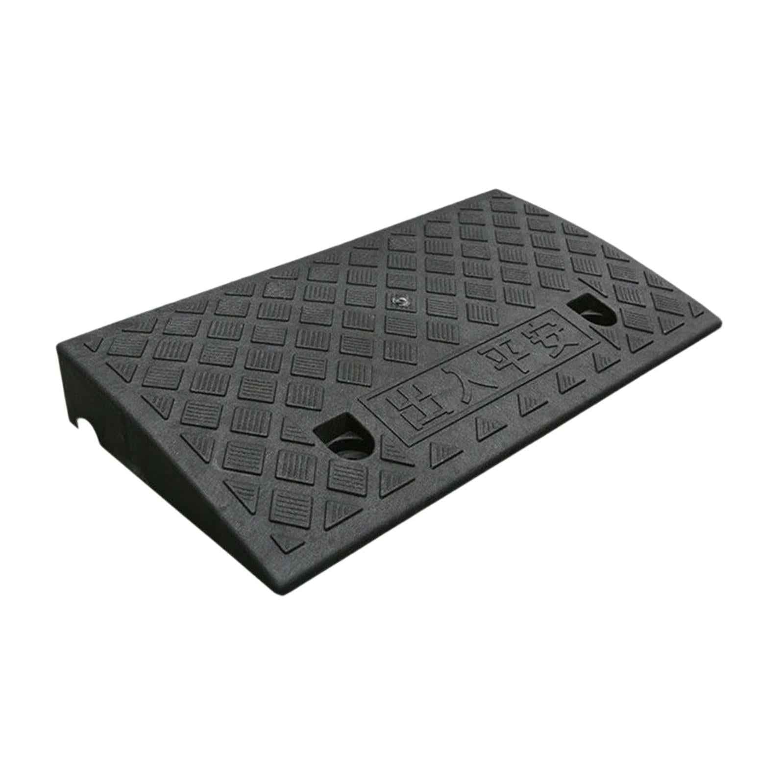 Curb Ramp Portable Driveway Curb Ramp for Motorcycle Mowers Hand Trucks H 6cm Black