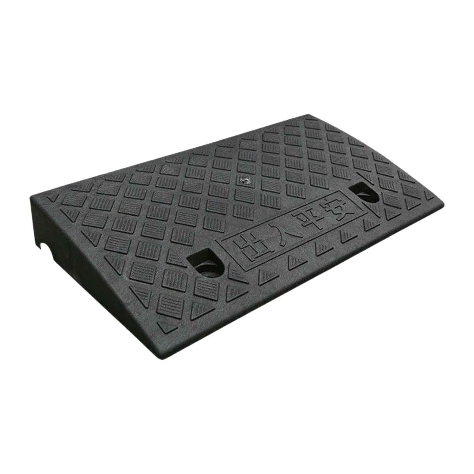 Curb Ramp Portable Driveway Curb Ramp for Motorcycle Mowers Hand Trucks H 6cm Black