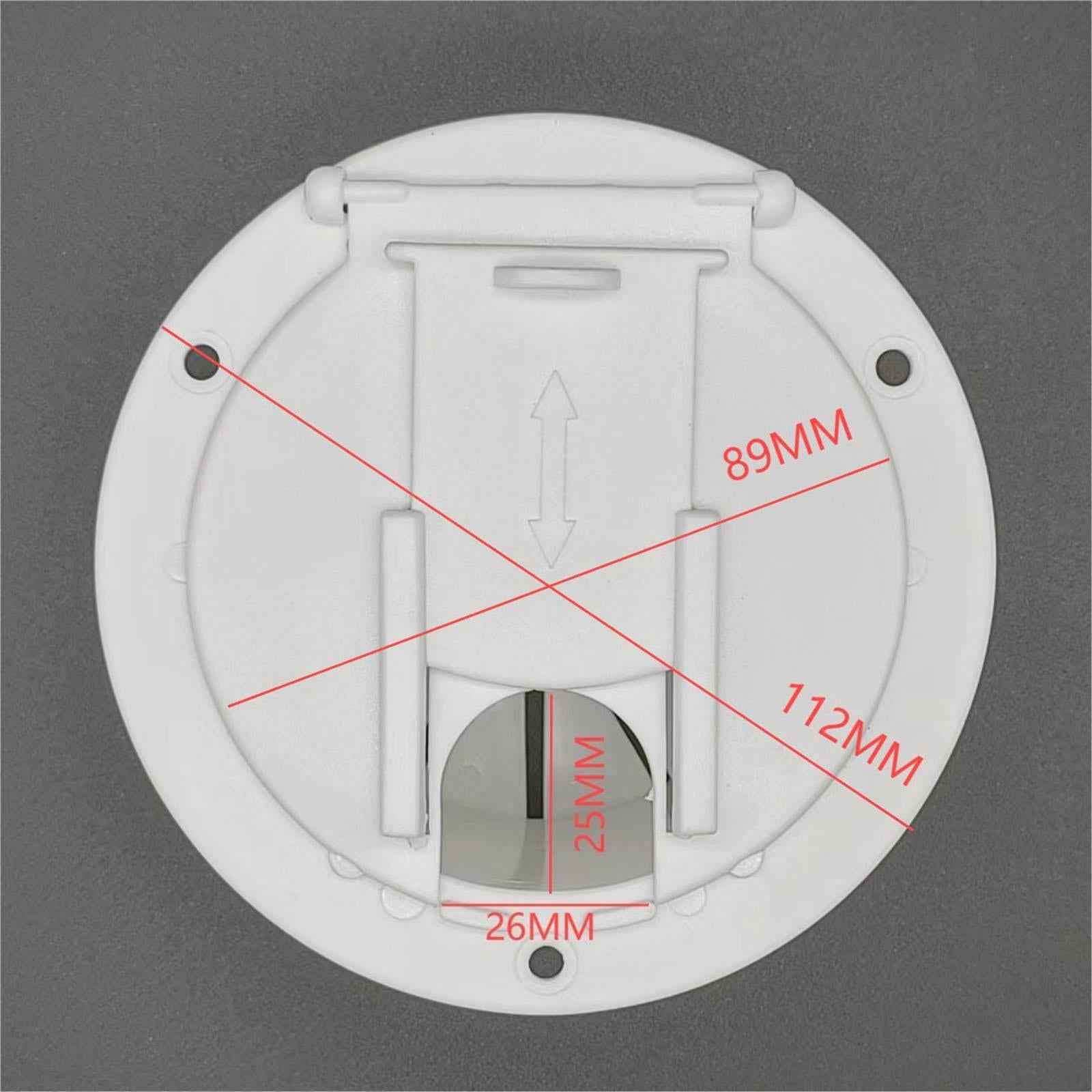 Generic Electrical Cable Hatch High Performance Round Power Cord Hatch Cover White