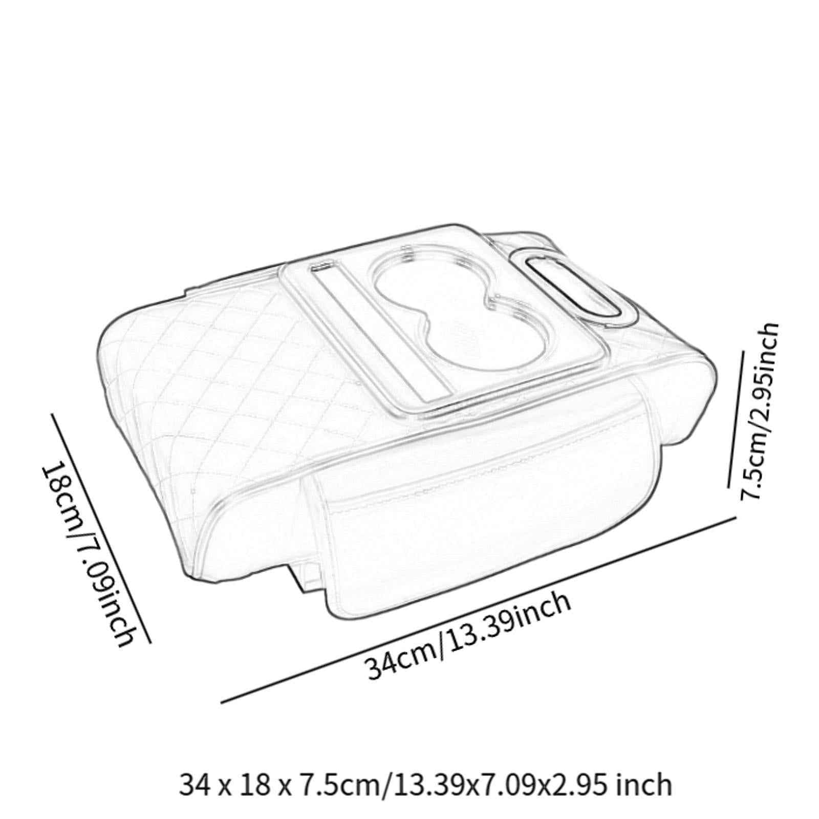 Generic Car Center Console Pad Phone Slot with Cup Holder for Car Sedan Black Red