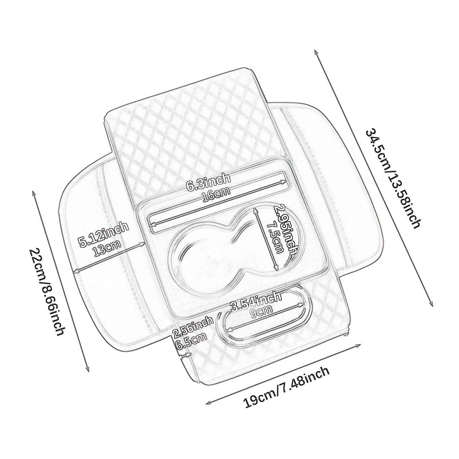 Generic Car Center Console Pad Multipurpose Car Armrest Cushion for Car Style J