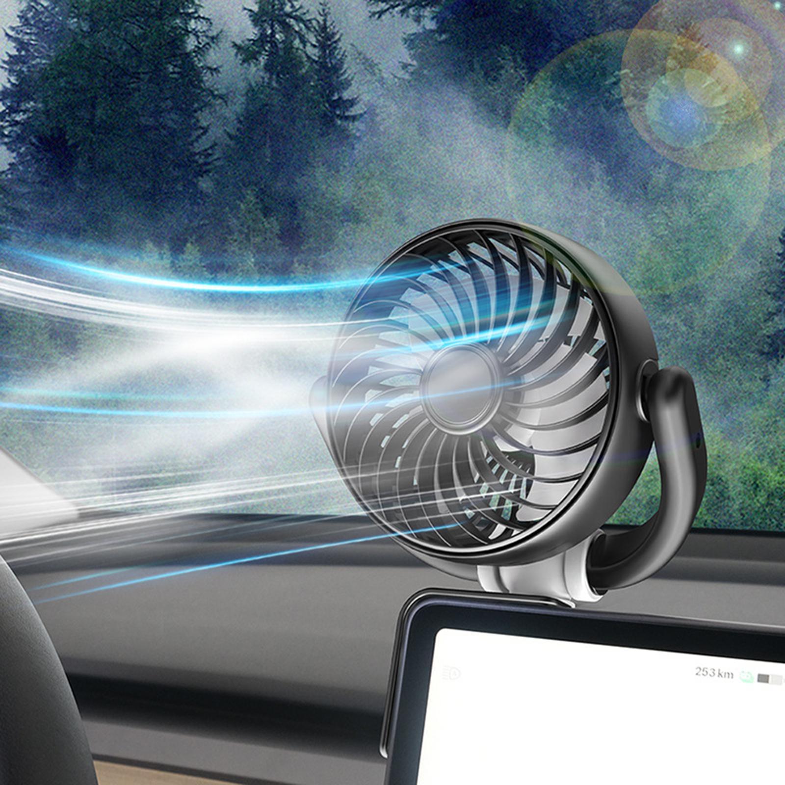 Car Fan USB Accessory 3 Level Speed Compact Vehicle Car Electric Cooling Fan