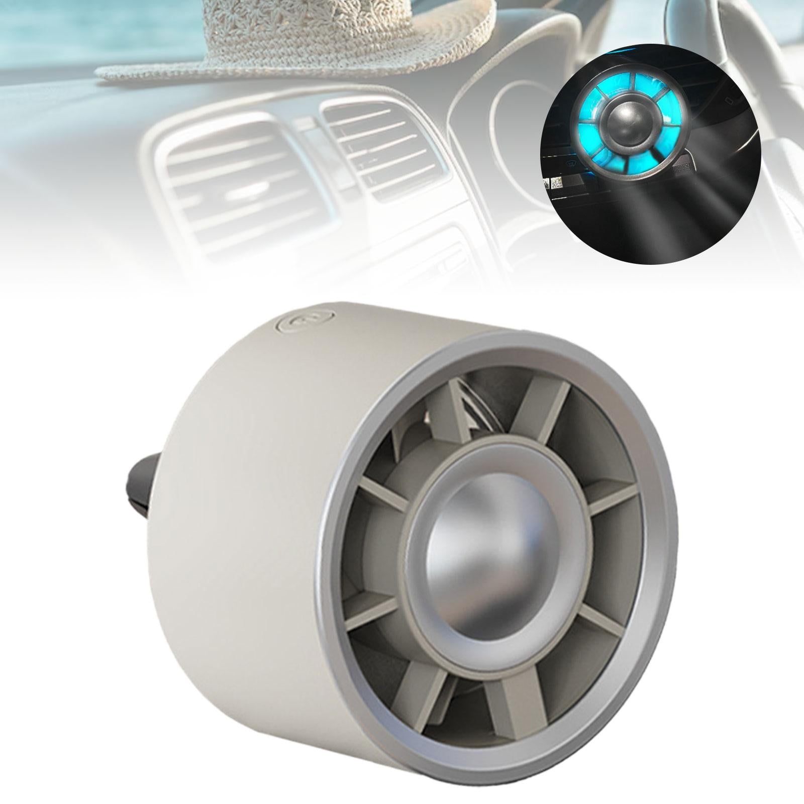 Generic USB Cooling Fan with LED Light Adjustable for Daily Life RV SUV Khaki