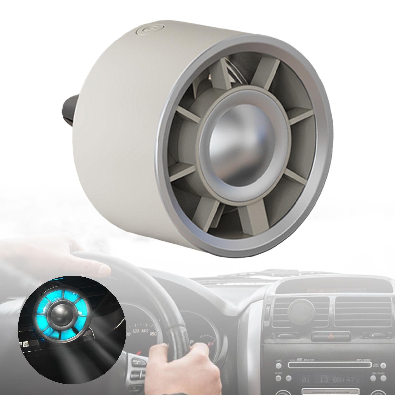 Generic USB Cooling Fan with LED Light Adjustable for Daily Life RV SUV Khaki