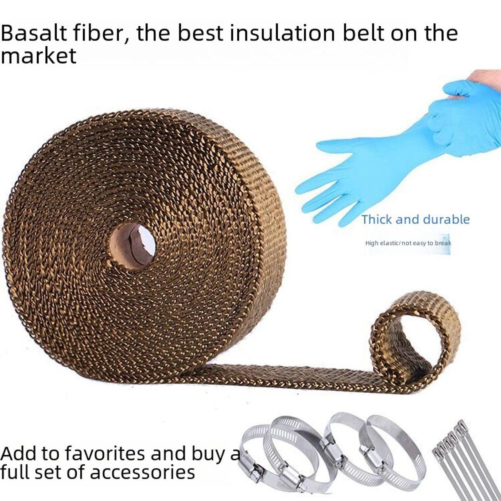 Exhaust Heat Shield Protector High Temp Protection Accessory Easy to Install 15 M