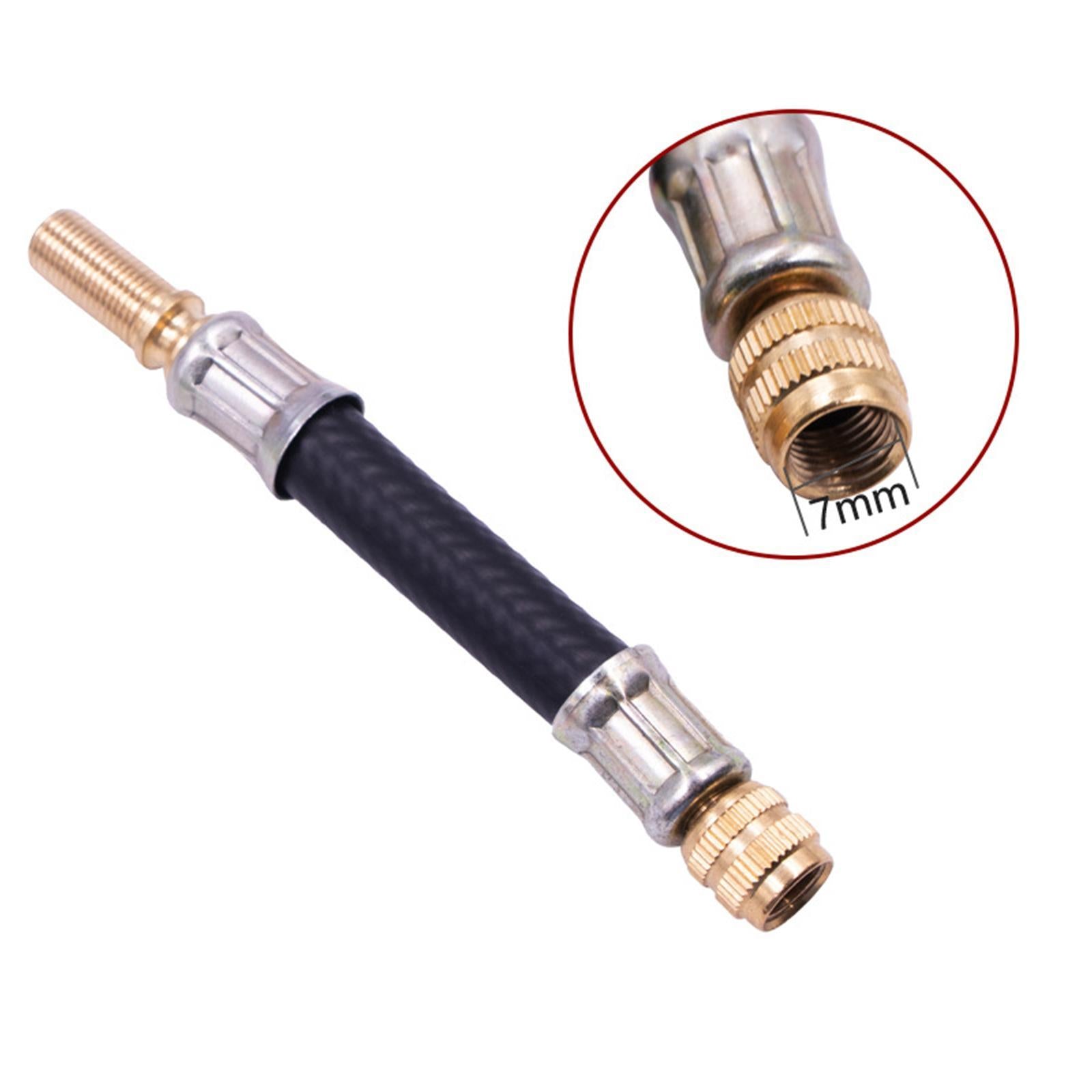 Tire Valve Extension Adapter for Bicycles Portable Air Compressor Bikes 210mm rubber sleeve