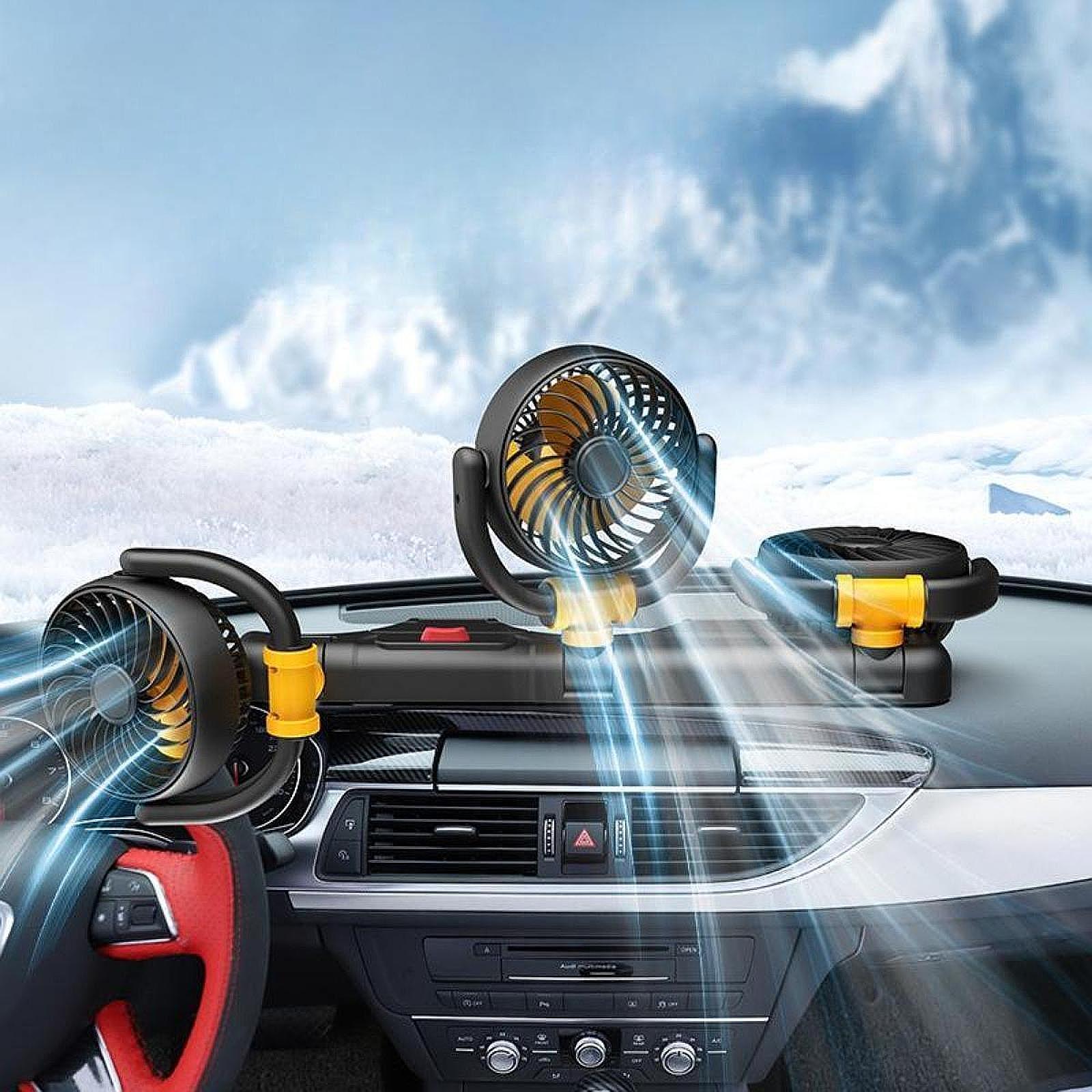 Car Cooling Fan Powerful 360 Degree Rotatable Car Fan for RV Truck Boat