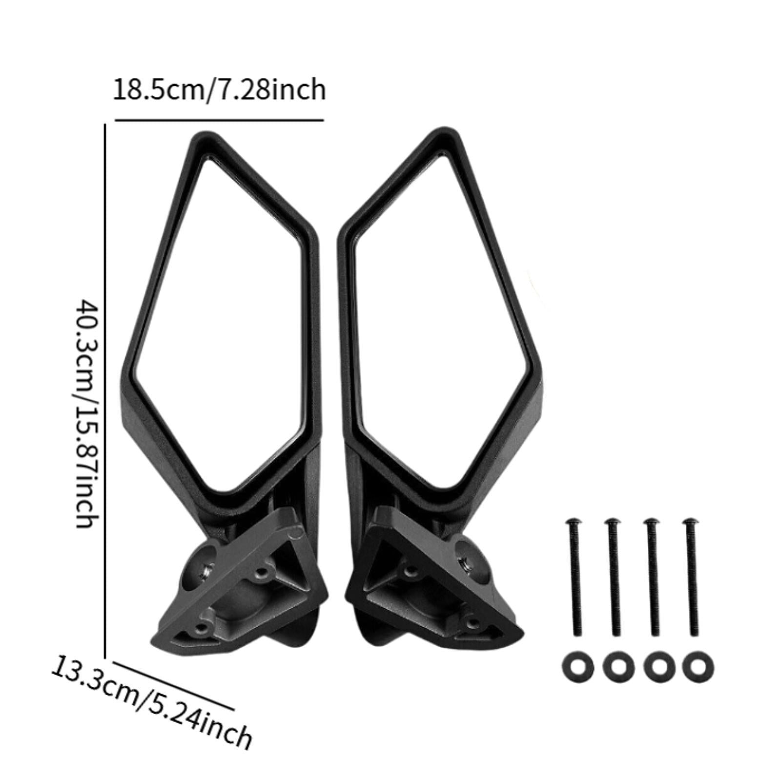 2Pcs UTV Rear View Side Mirrors Portable Adjustable for Maverick x3 Max