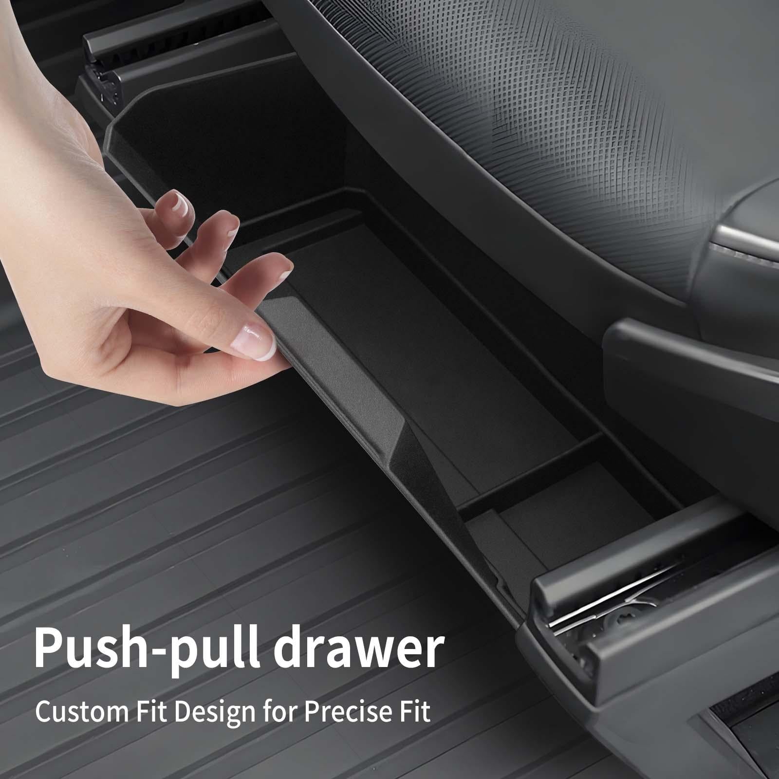 2 Pieces Car Under Seat Storage Box Large Capacity for Tesla Cybertruck