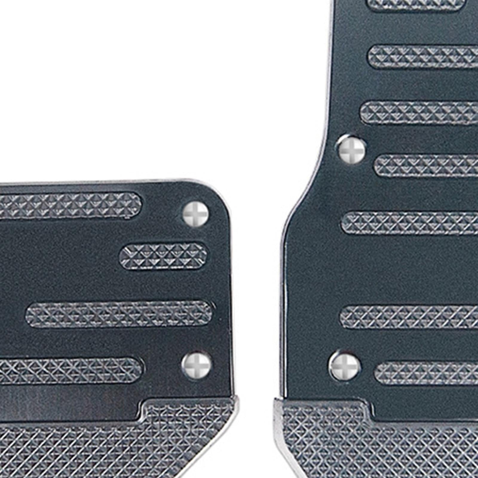 2x Car Pedal Pads Spare Part Auto Accessories Brake Clutch Pedal Kit Generic Black