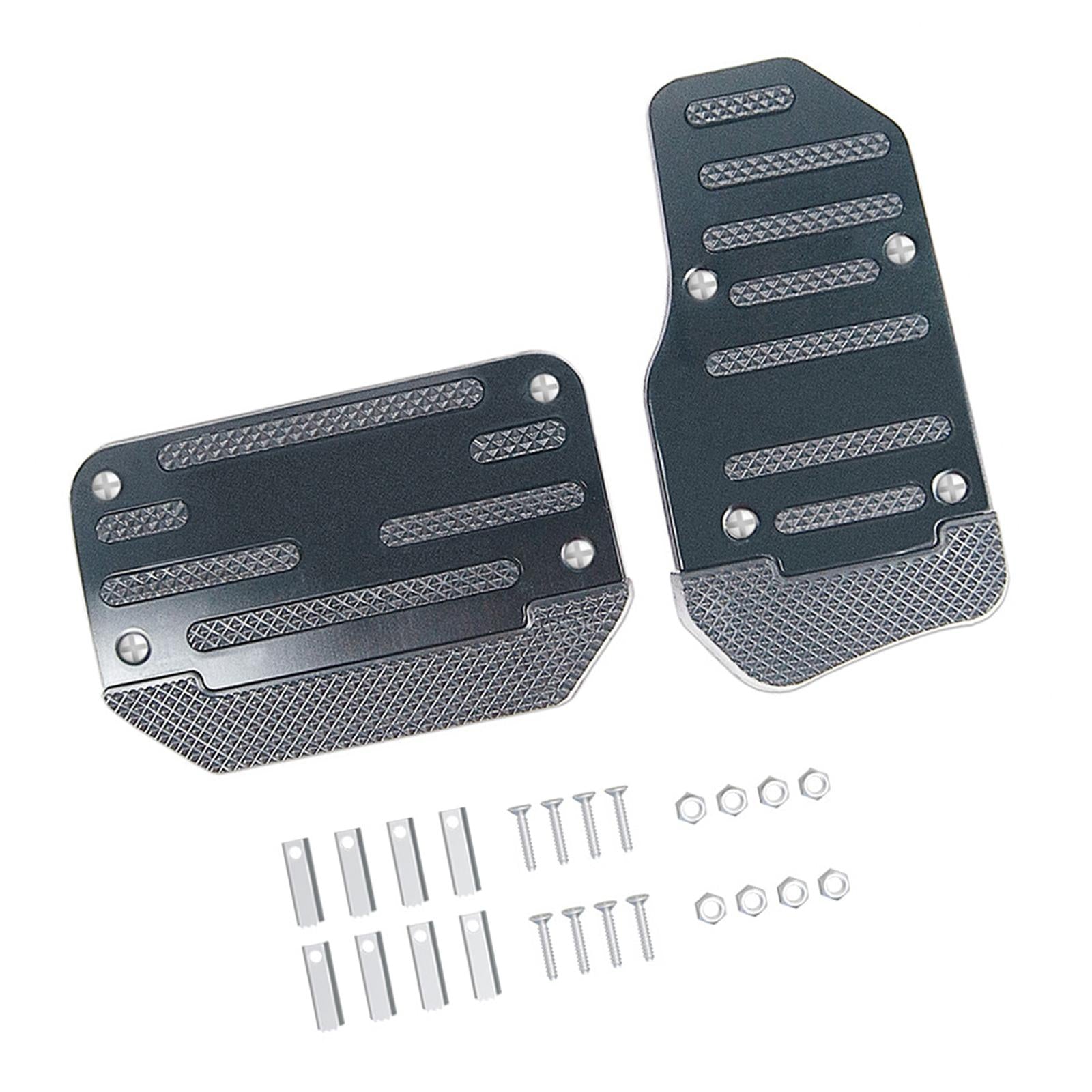 2x Car Pedal Pads Spare Part Auto Accessories Brake Clutch Pedal Kit Generic Black