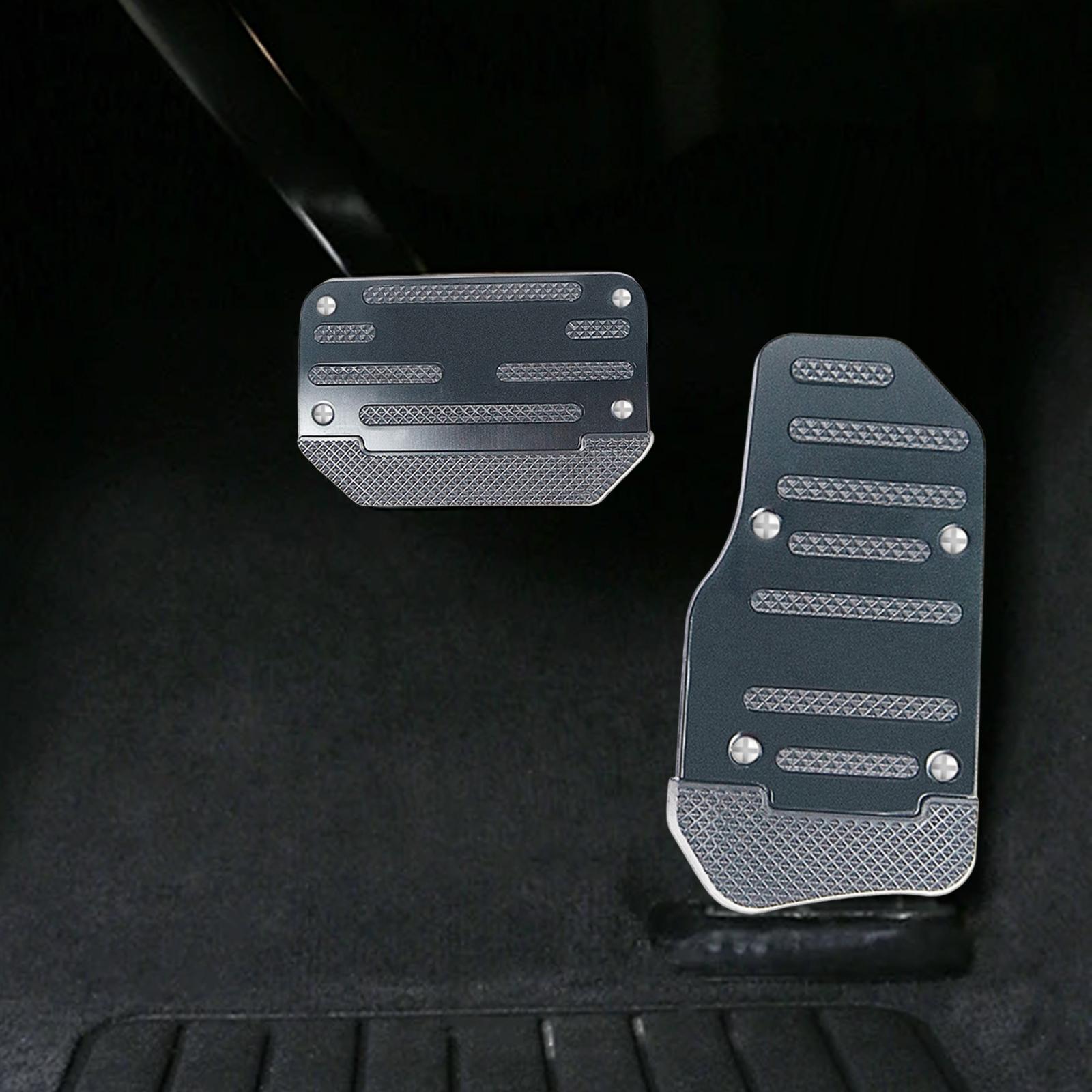 2x Car Pedal Pads Spare Part Auto Accessories Brake Clutch Pedal Kit Generic Black