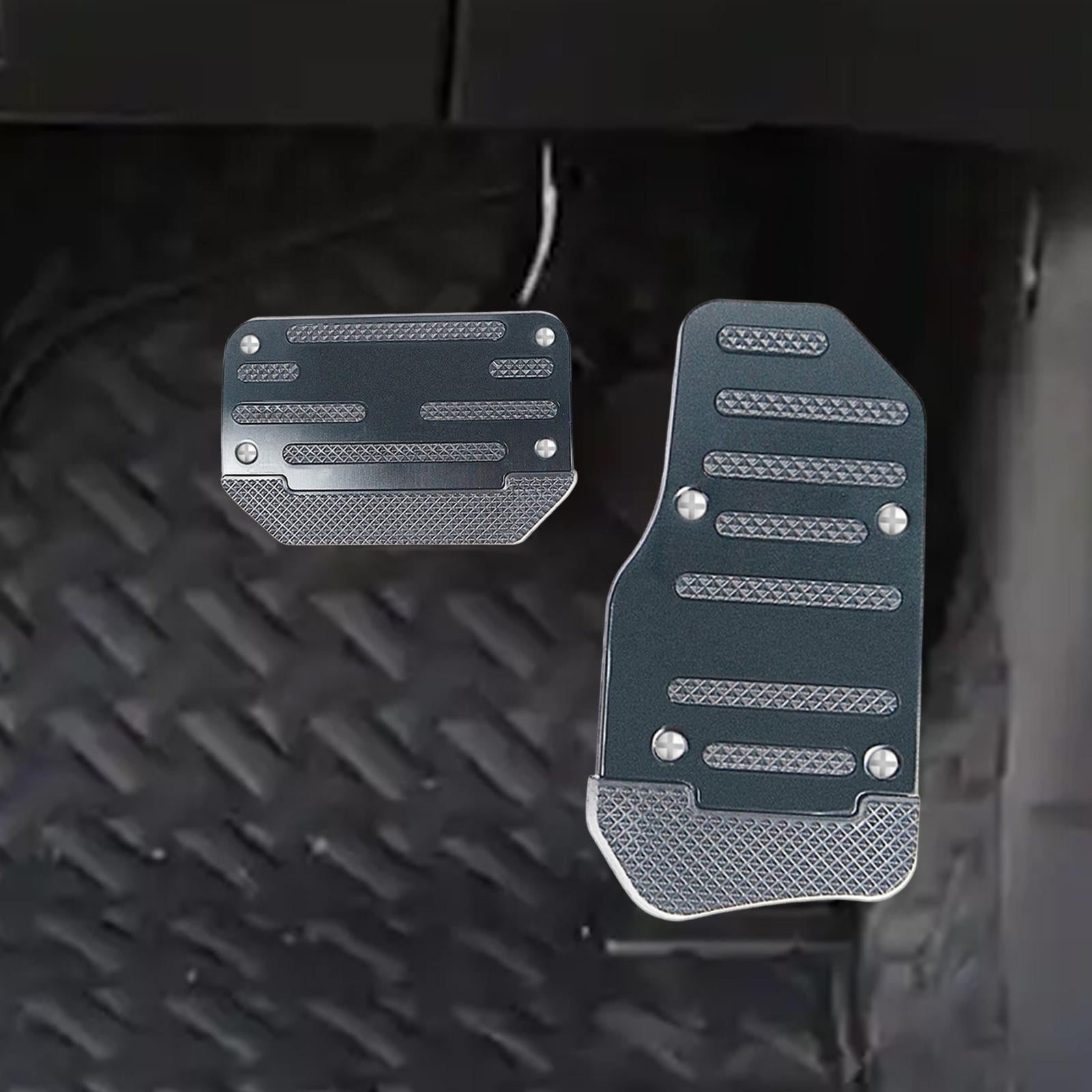 2x Car Pedal Pads Spare Part Auto Accessories Brake Clutch Pedal Kit Generic Black