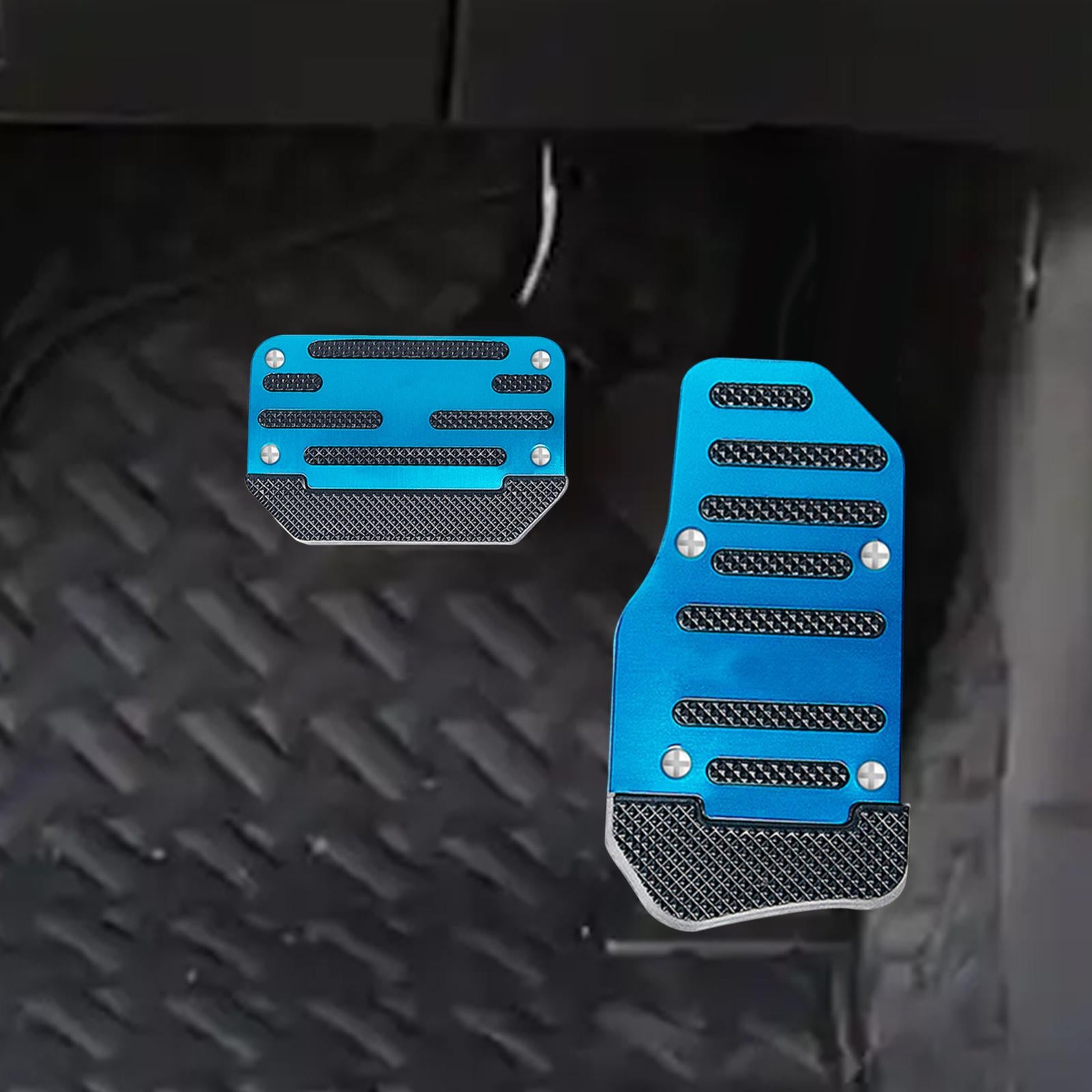 2x Car Pedal Pads Spare Part Auto Accessories Brake Clutch Pedal Kit Generic Blue