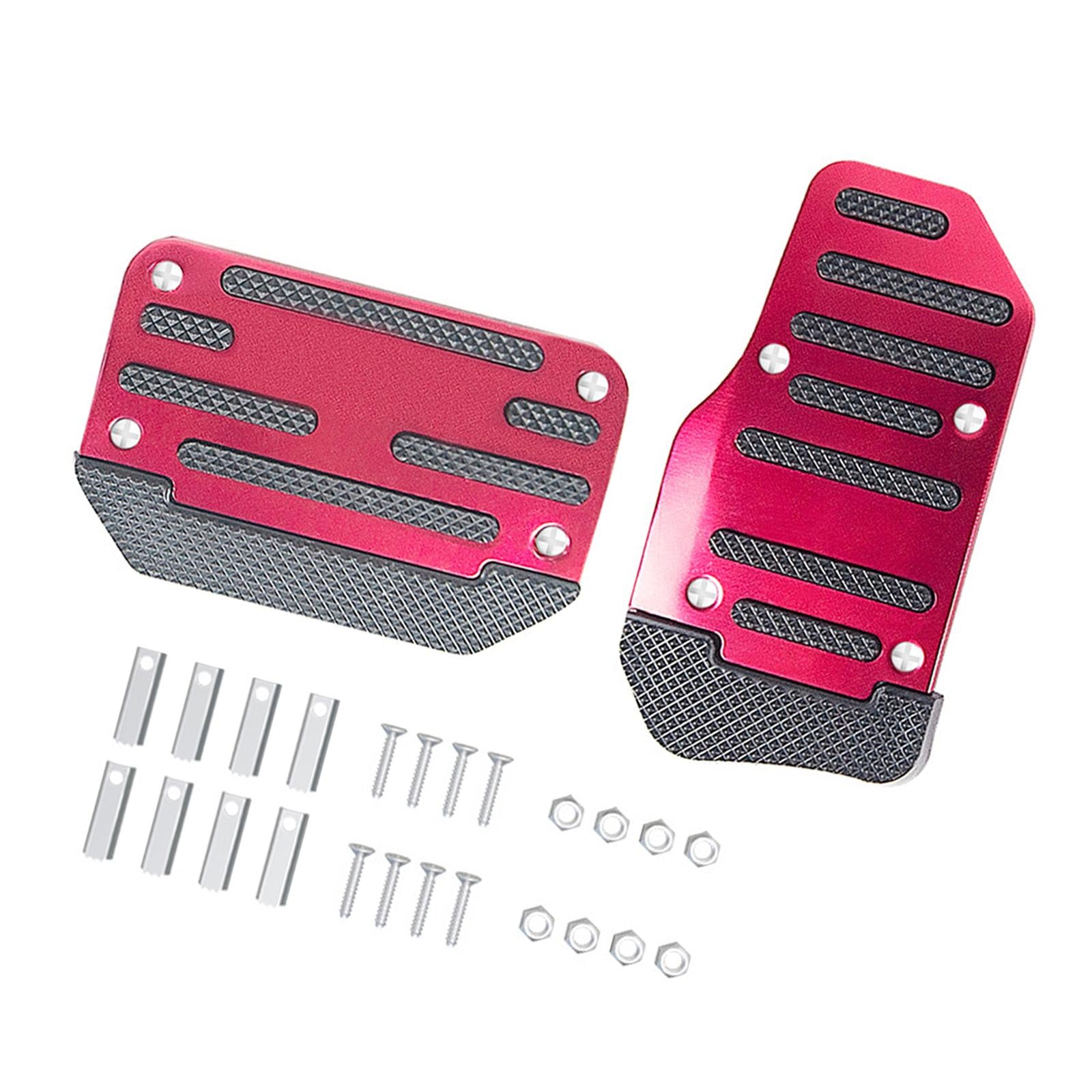 2x Car Pedal Pads Spare Part Auto Accessories Brake Clutch Pedal Kit Generic Red
