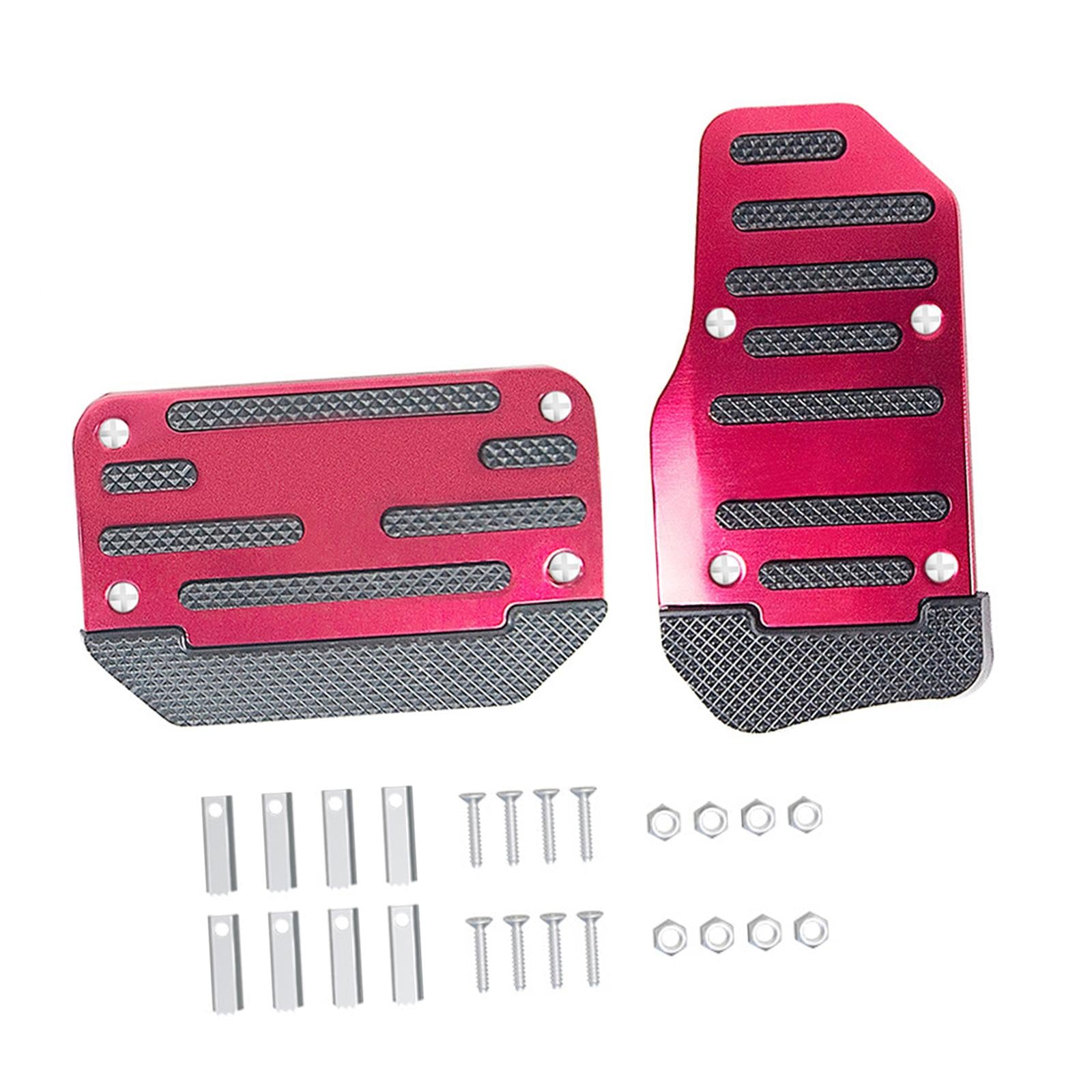 2x Car Pedal Pads Spare Part Auto Accessories Brake Clutch Pedal Kit Generic Red