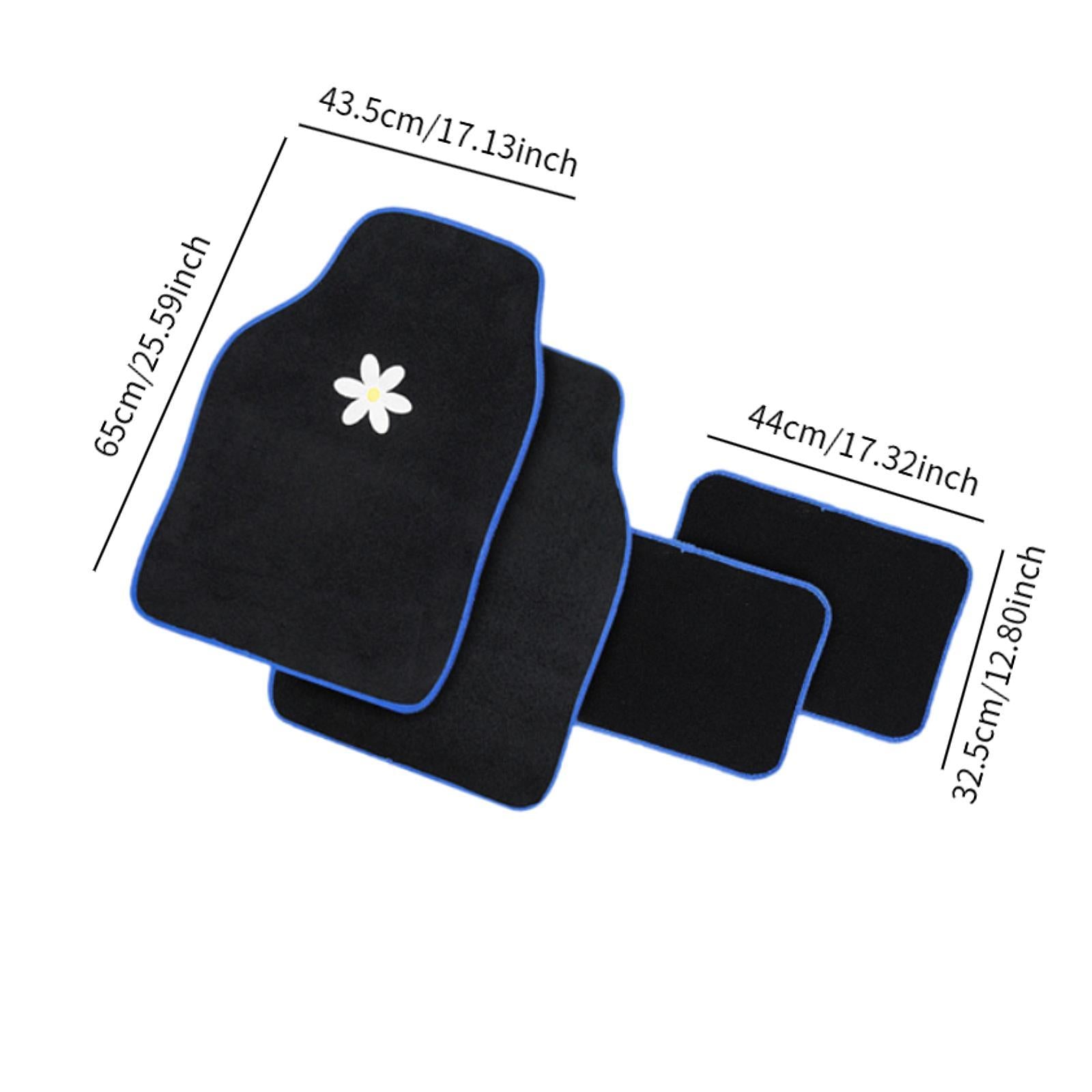 4x Generic Auto Floor Mats Soft Breathable Wear Resistant Portable Anti Slip